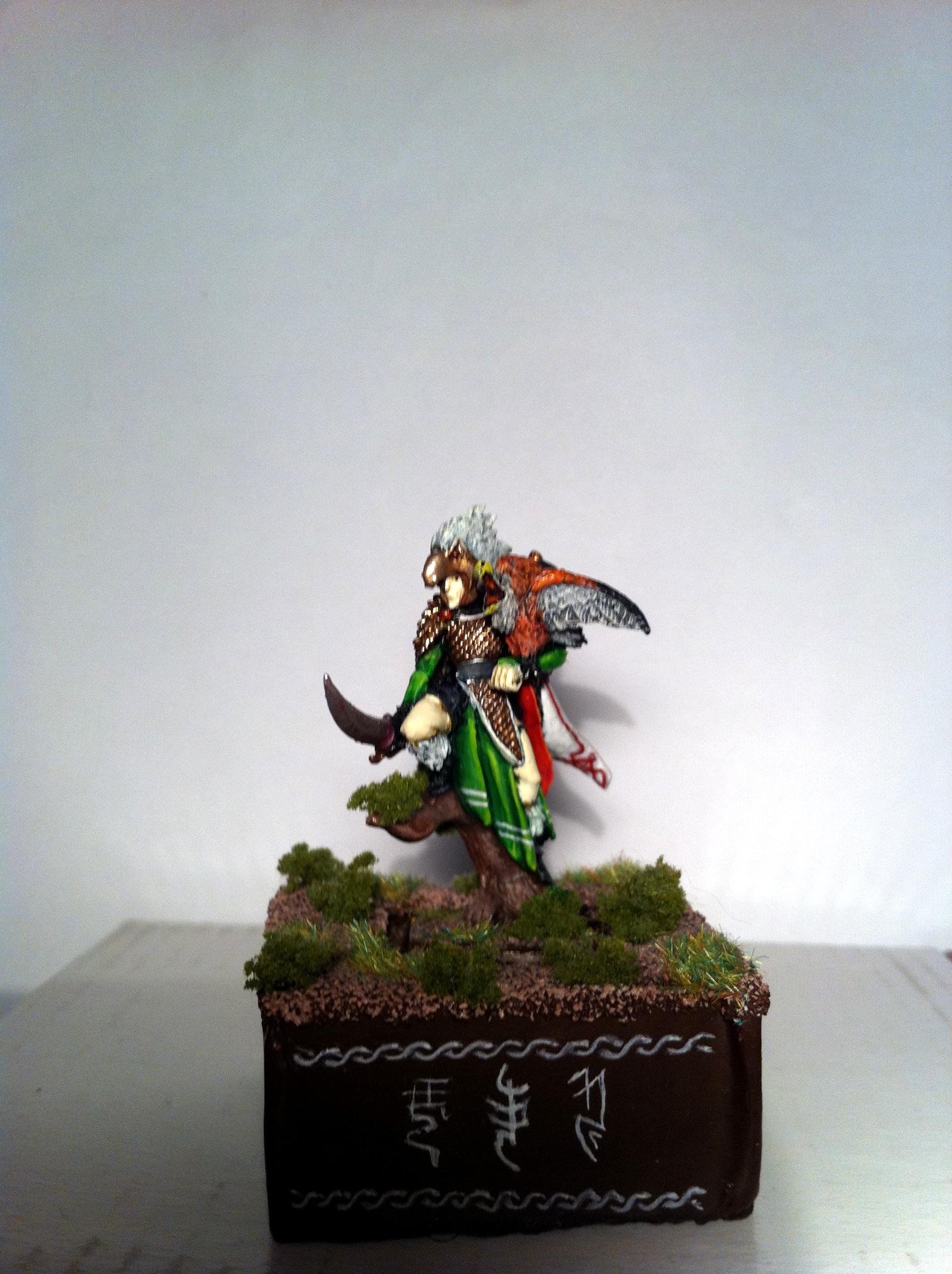 Conversion, Dark Elves, Dreadlord, Green, Hawk, Highborn, Red, Warhammer Fantasy, Wood Elves