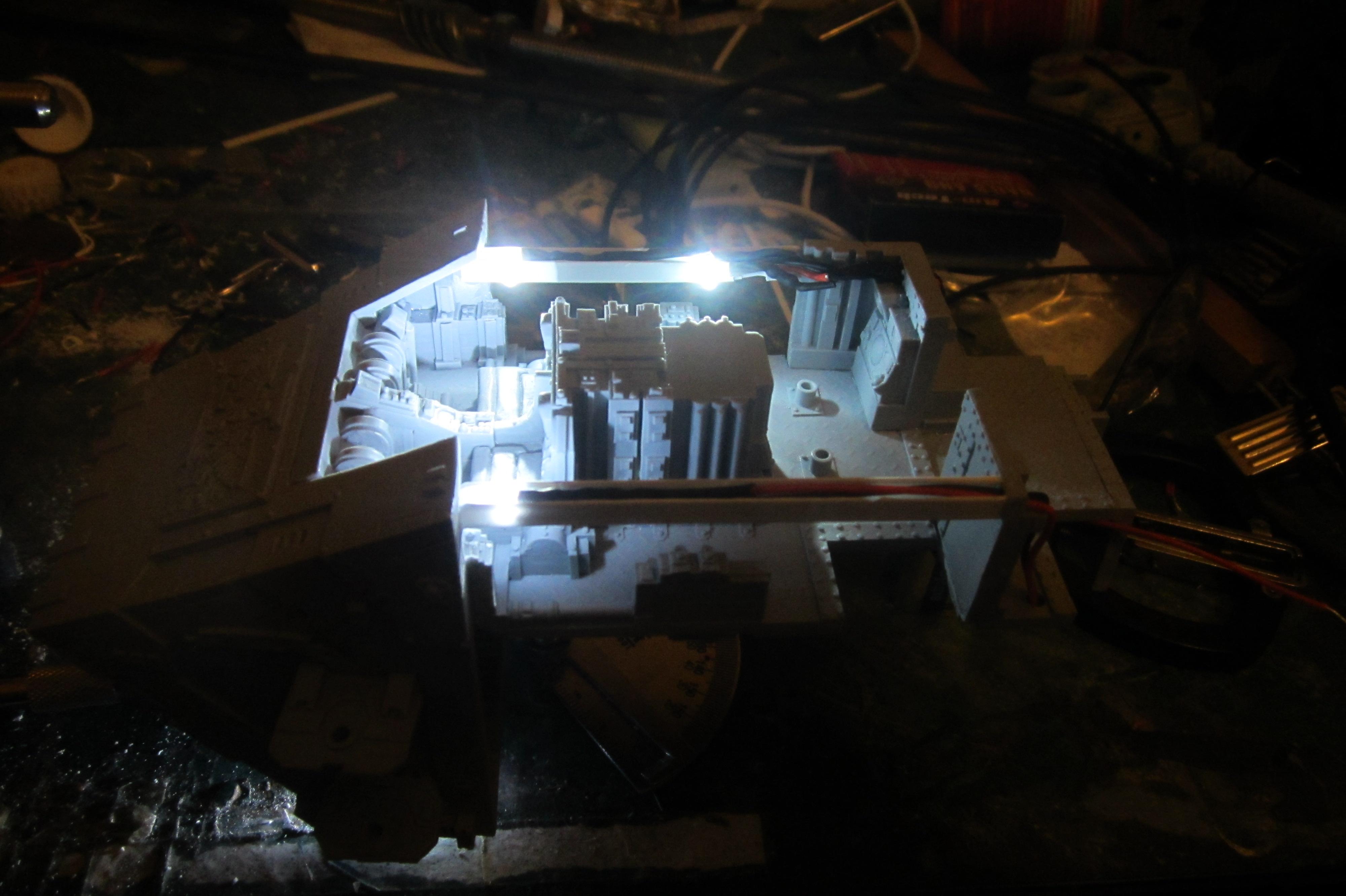 Forge World, LED, Lighting, Space Marines, Thunderhawk, Unpainted, Warhammer 40,000
