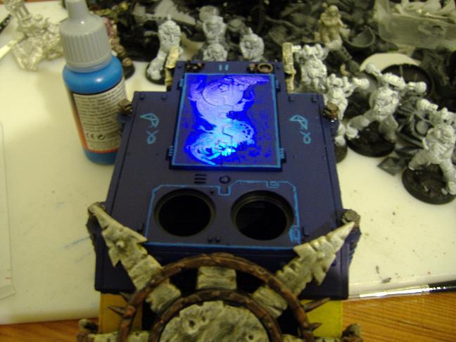 Chaos Space Marines, LED, Rhino, Warmill