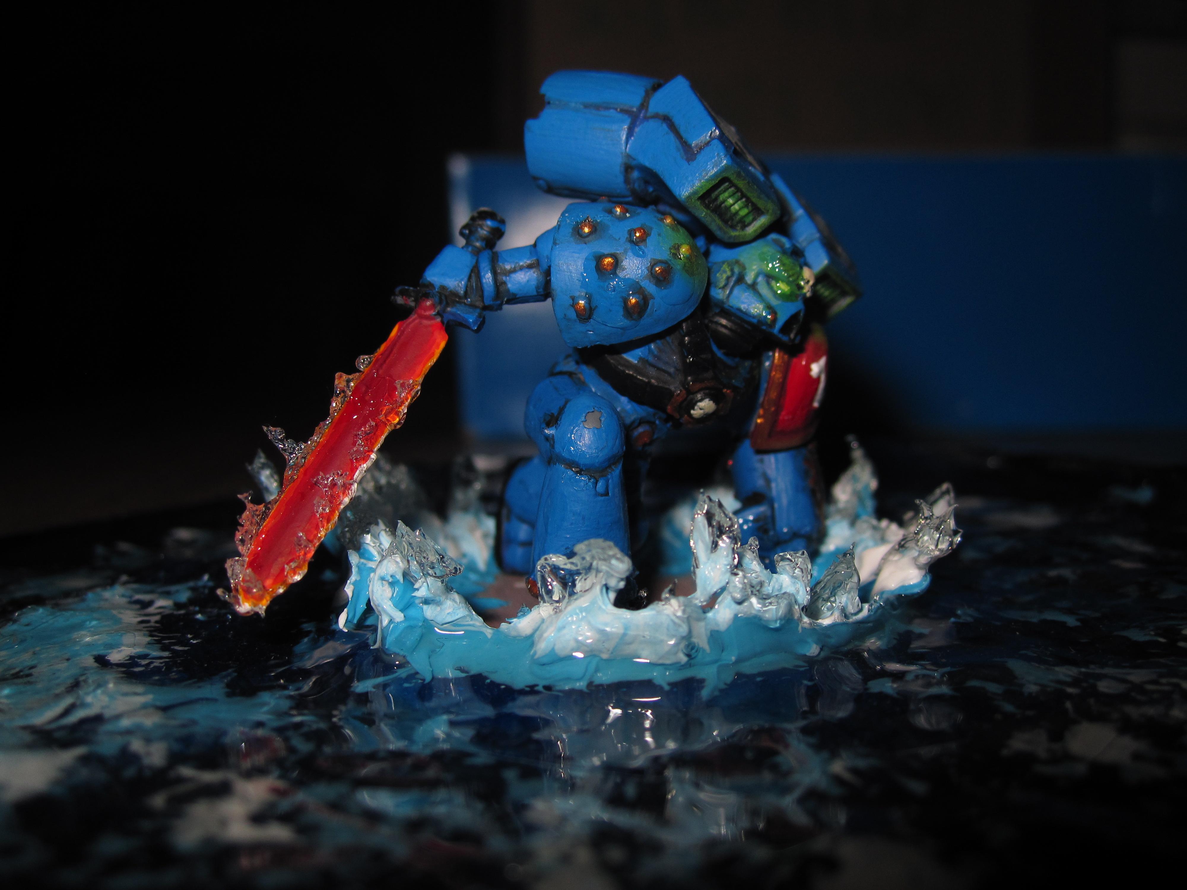Assault Marines, Diorama, Space Marines, Ultramarines, Warhammer 40,000, Water Effect