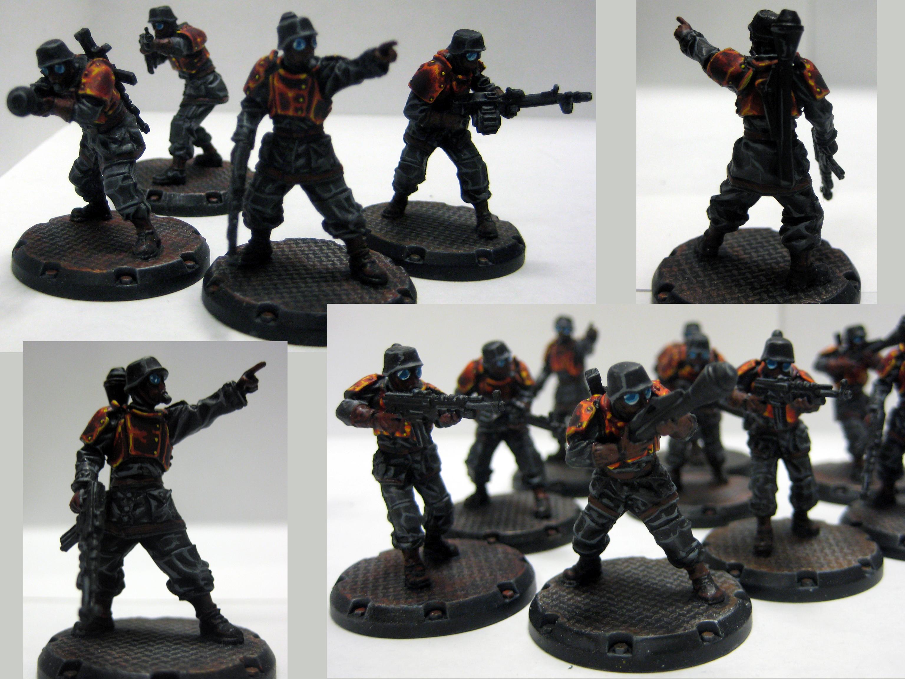 Baneblade, Dust Tactics, Grenadiers, Lava, Red, Sentinel, Traitor Guard, Walker