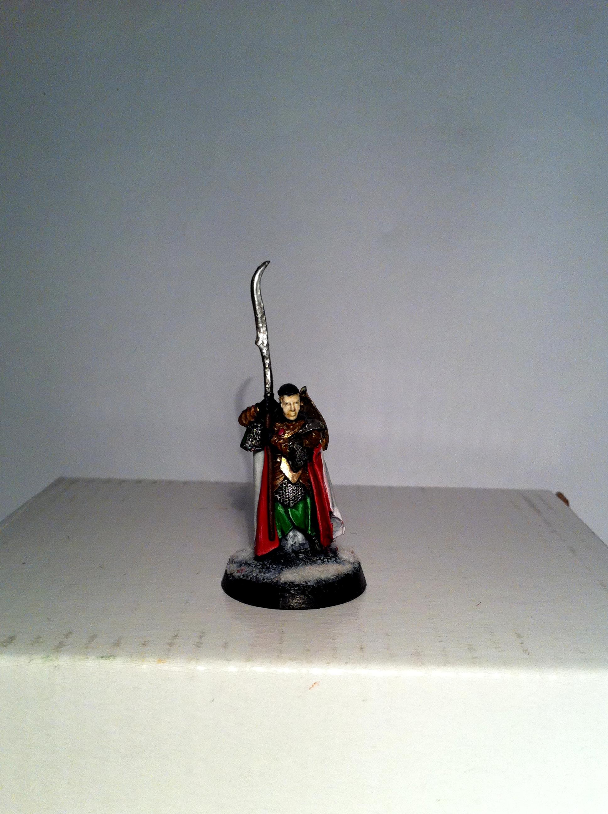 Gil Galad, Gold Armour, Green, Lord Of The Rings, Red, Snow