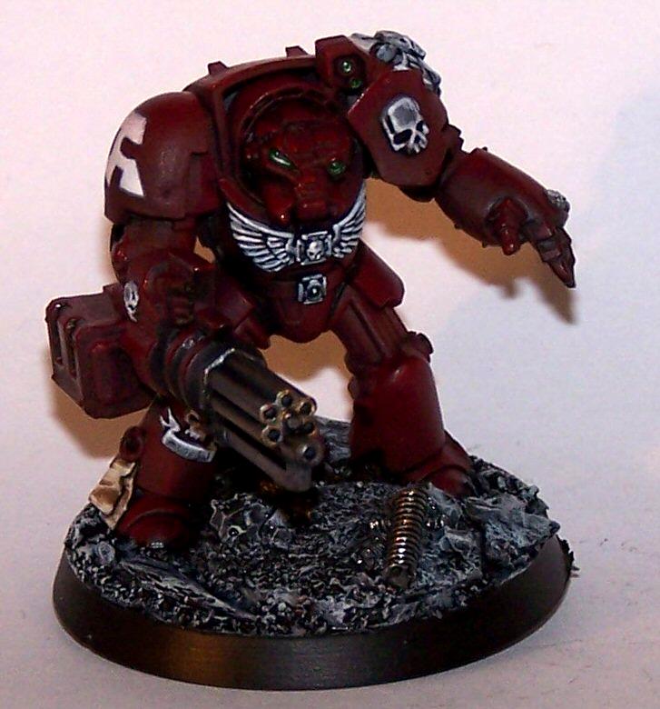 Emperor's Wings, Emperor's Wings Chapter, Space Marines, Terminator Armor, Terminator With Assault Cannon, Work In Progress