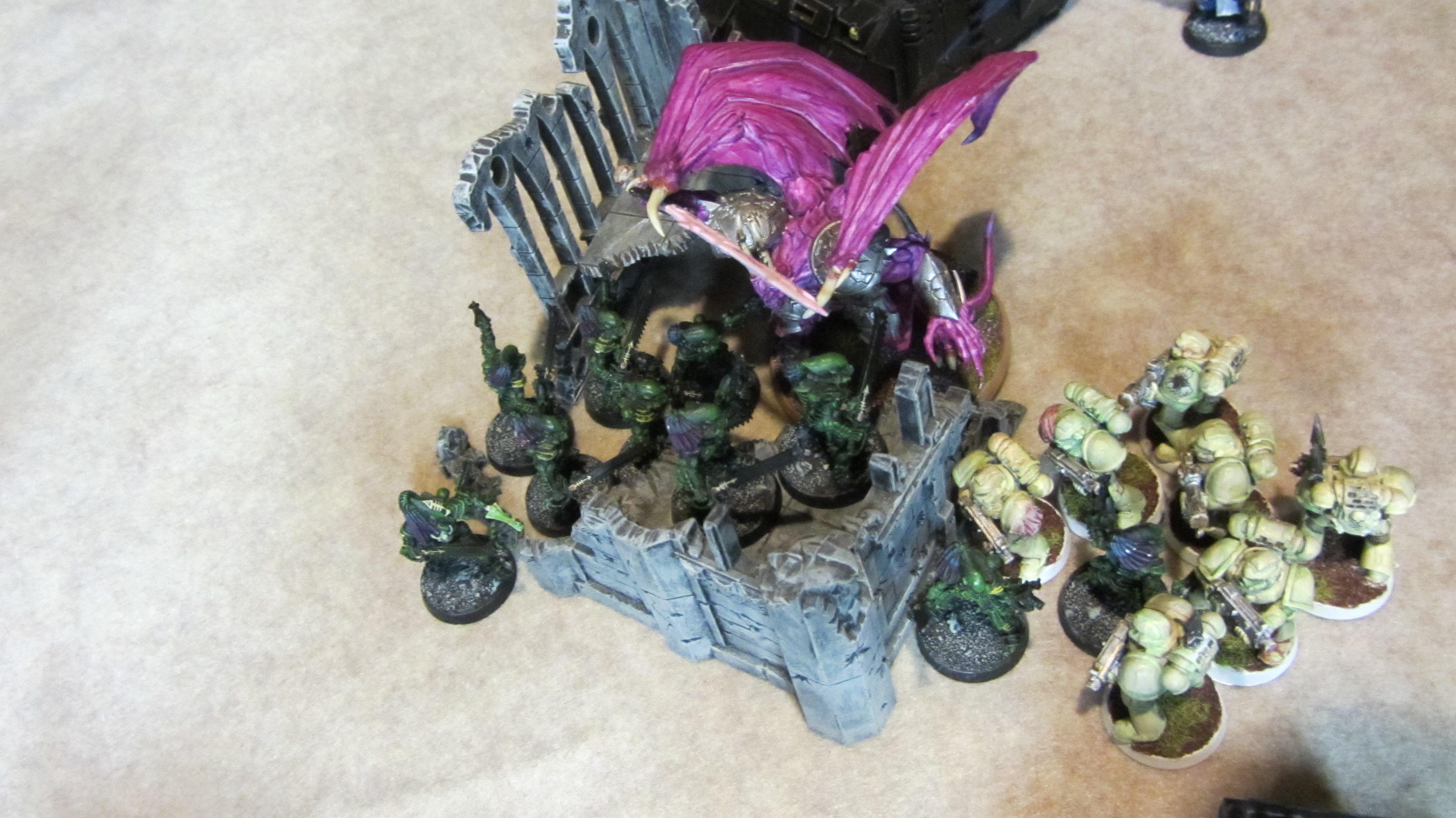 Chaos, Daemon Prince, Eldar, Plague Marines, Scorpions