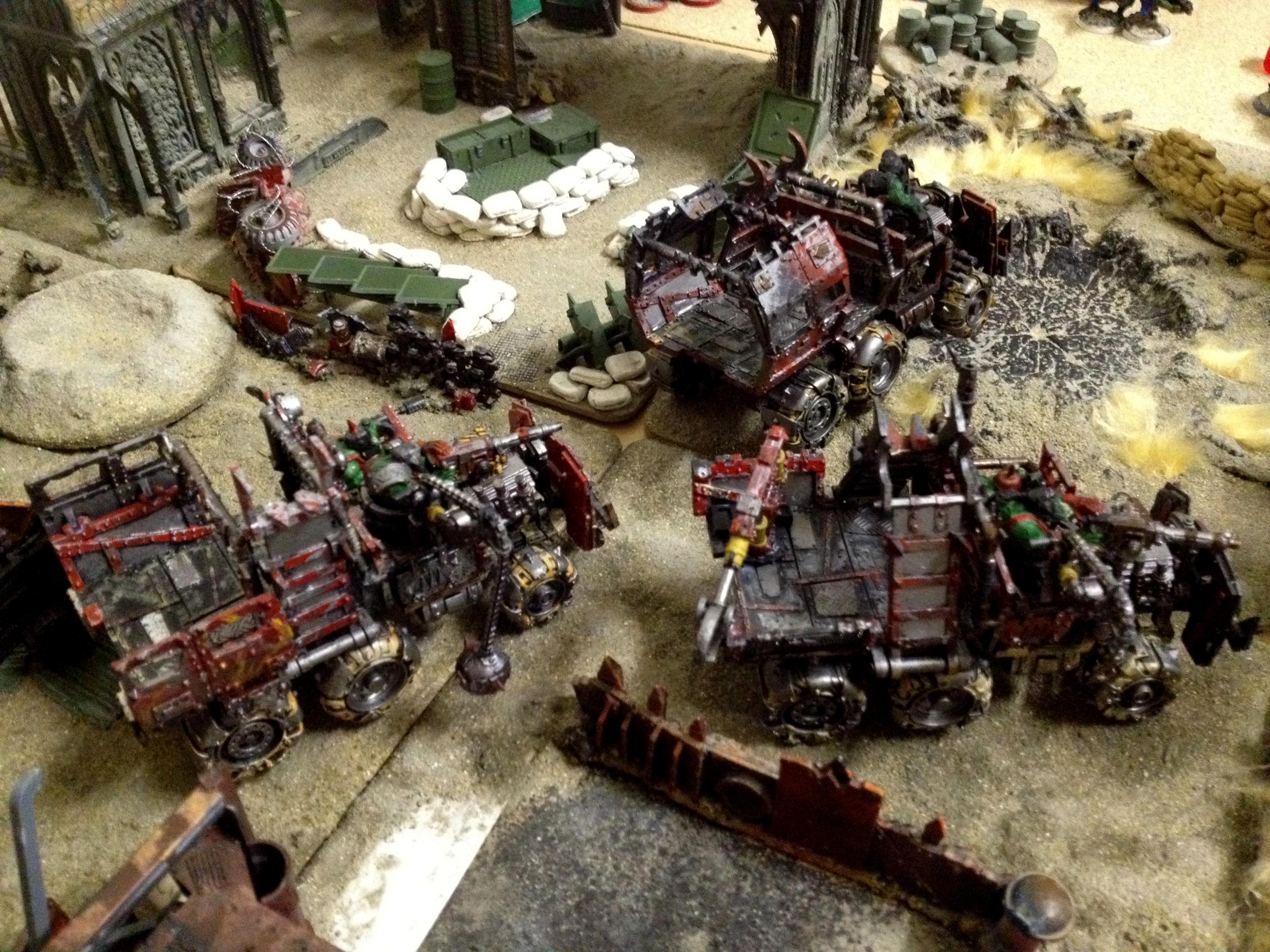 Cities Of Death, City, Conversion, Convoy, Looted, Orks, Ruins, Rust, Tank, Trukk, Wagon, Warhammer 40,000