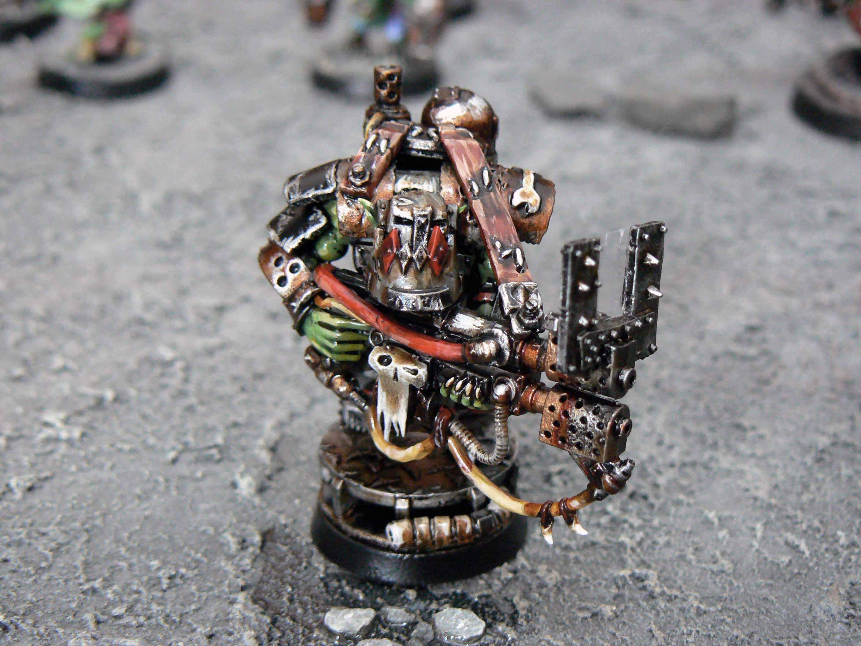 Burna Nob, Conversion, Green, Orks, Painted, Waaagh!