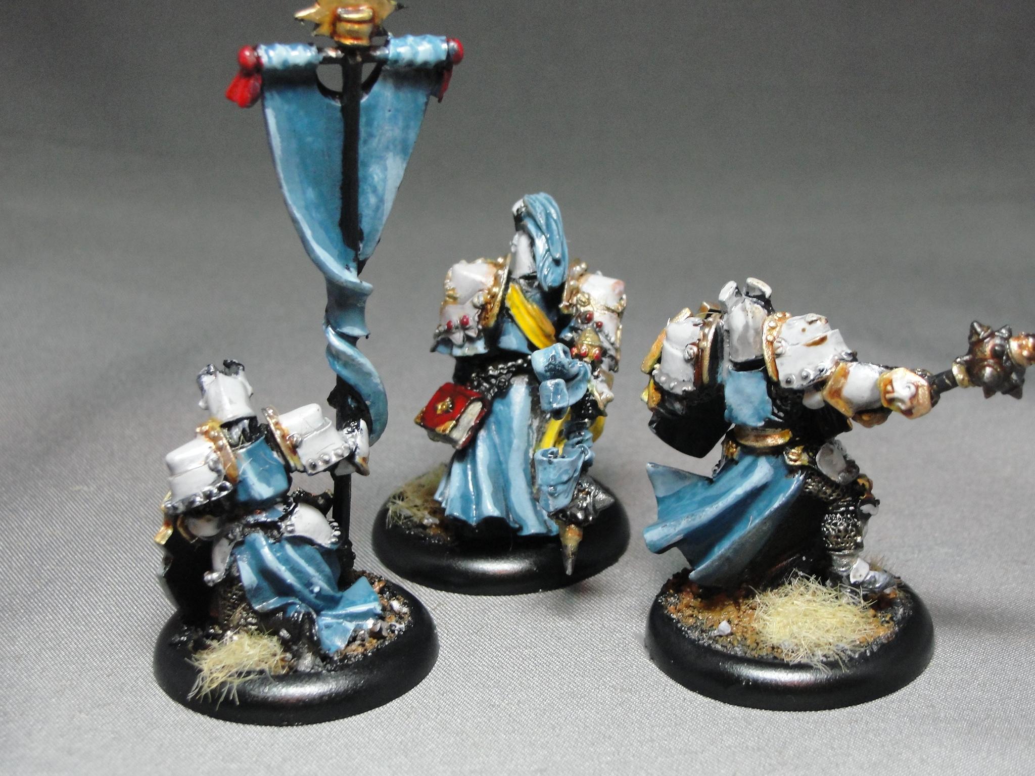 Warmachine, Cygnar, Mercenaries, Precursor Knights, Officer and Standard Unit Attachment