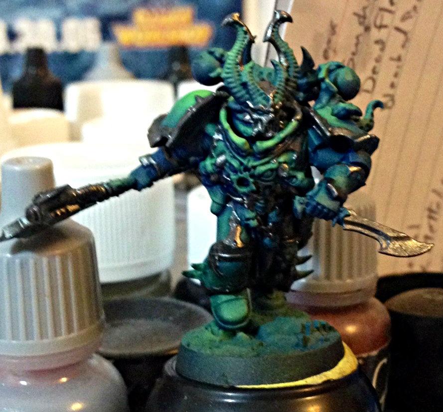 Airbrush, Alpha Legion, Chaos Space Marines, Games Workshop, Warhammer 40,000, Warhammer Fantasy