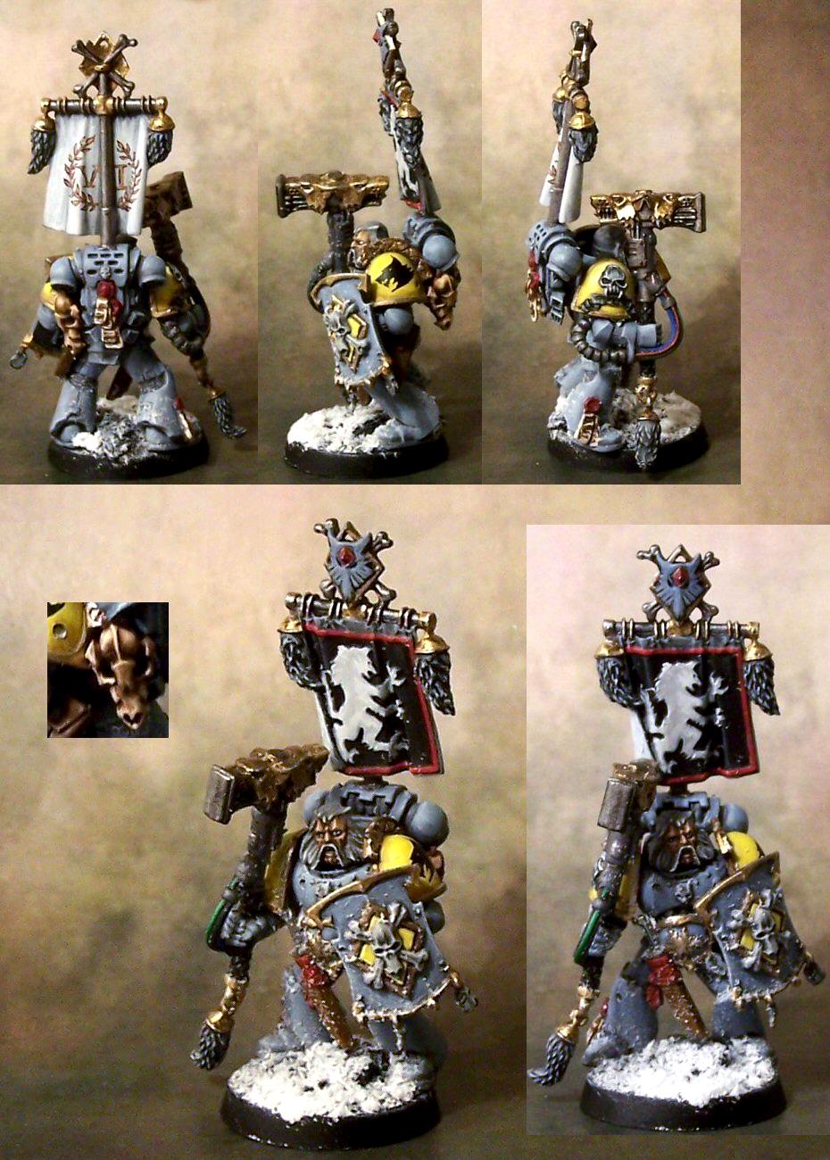 Captain, Snow, Space Marines, Space Wolves, Thunder Hammer &amp; Storm Shield