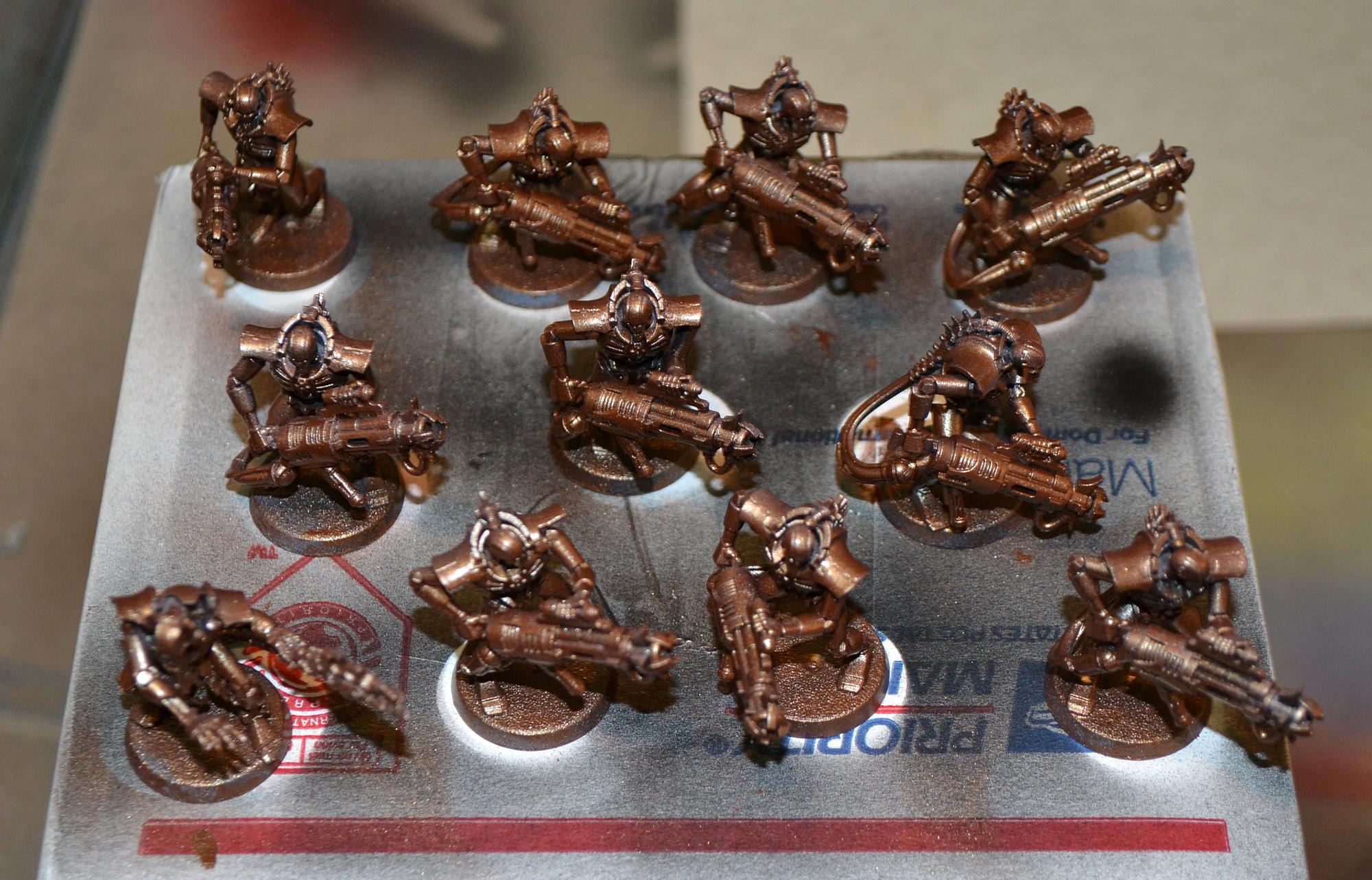 Gold, Immortals, Necrons, Warhammer 40,000, Work In Progress