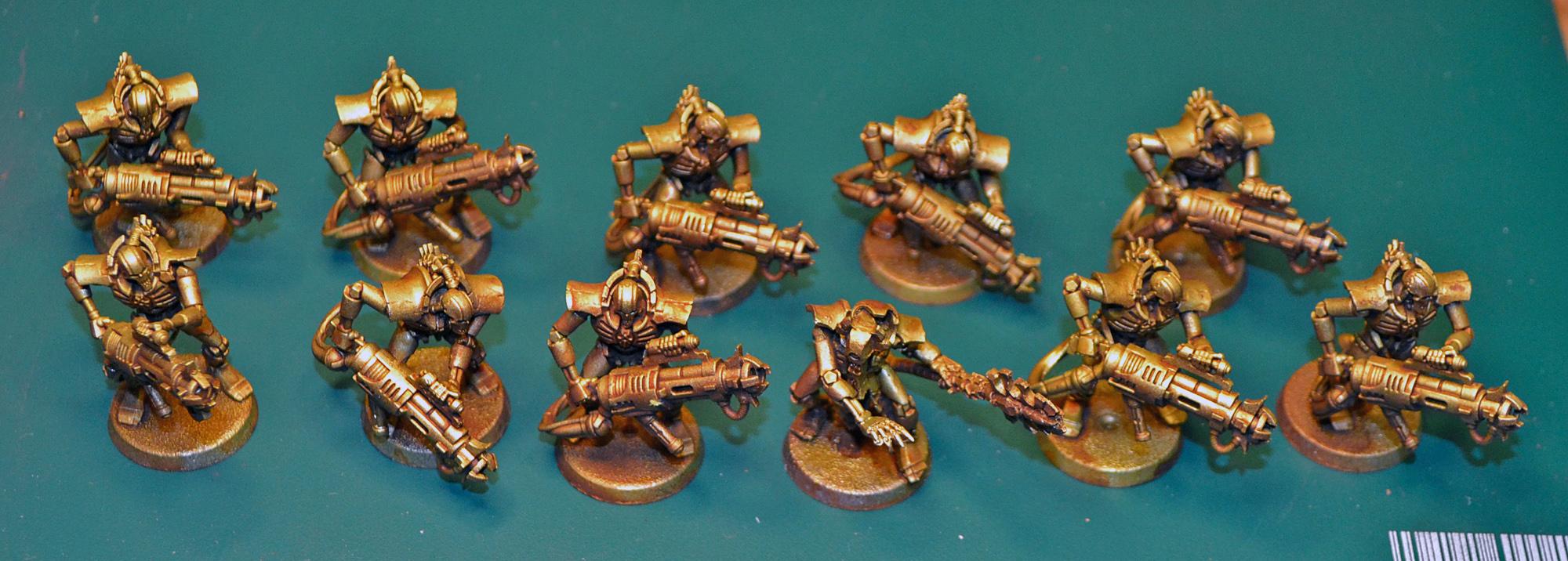 Gold, Immortals, Necrons, Warhammer 40,000, Work In Progress