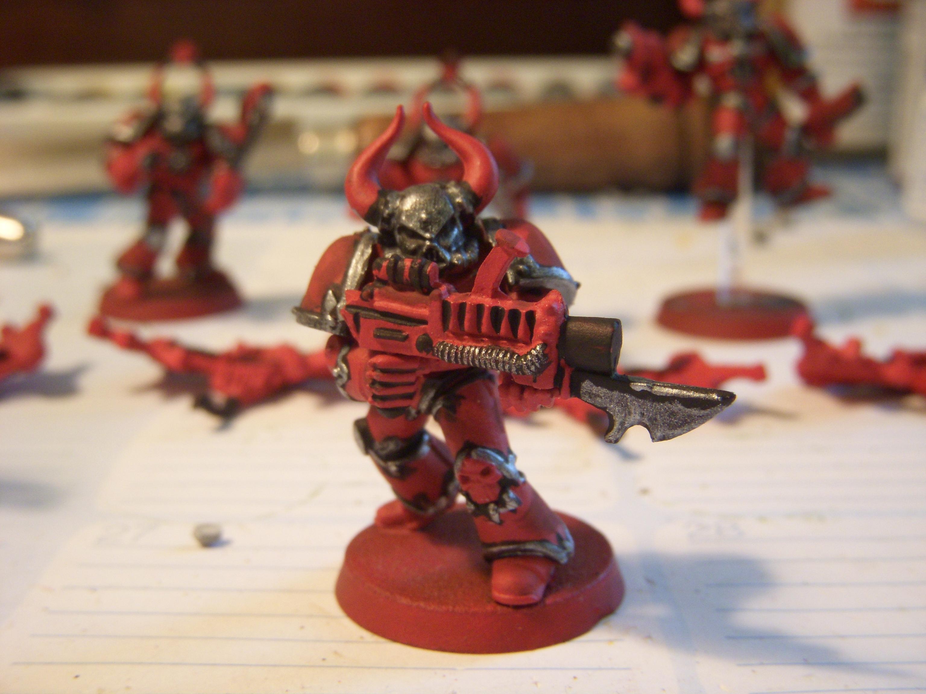 Chaos, Chaos Space Marines, Word Bearers, Work In Progress