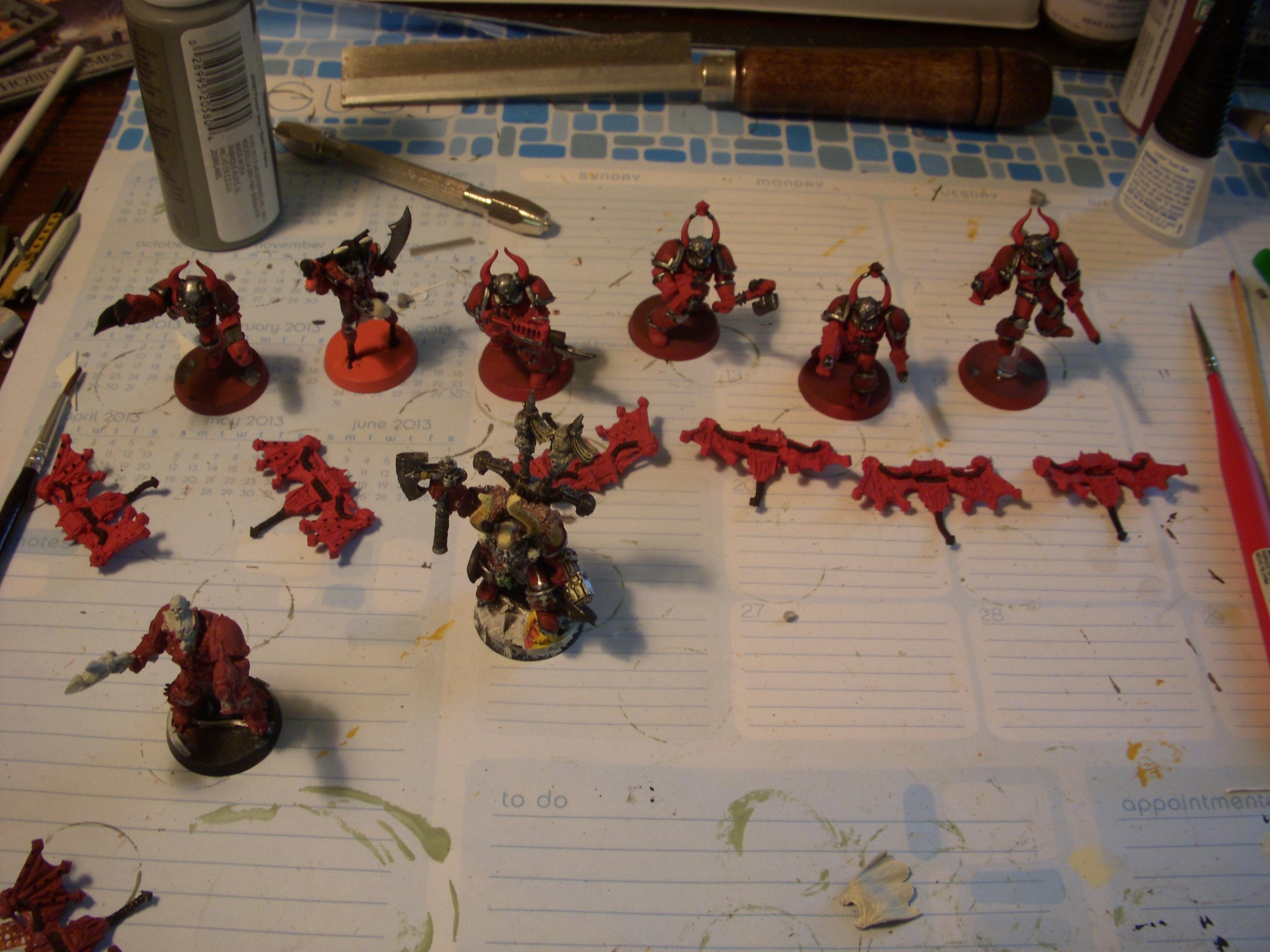 Chaos, Chaos Space Marines, Word Bearers, Work In Progress