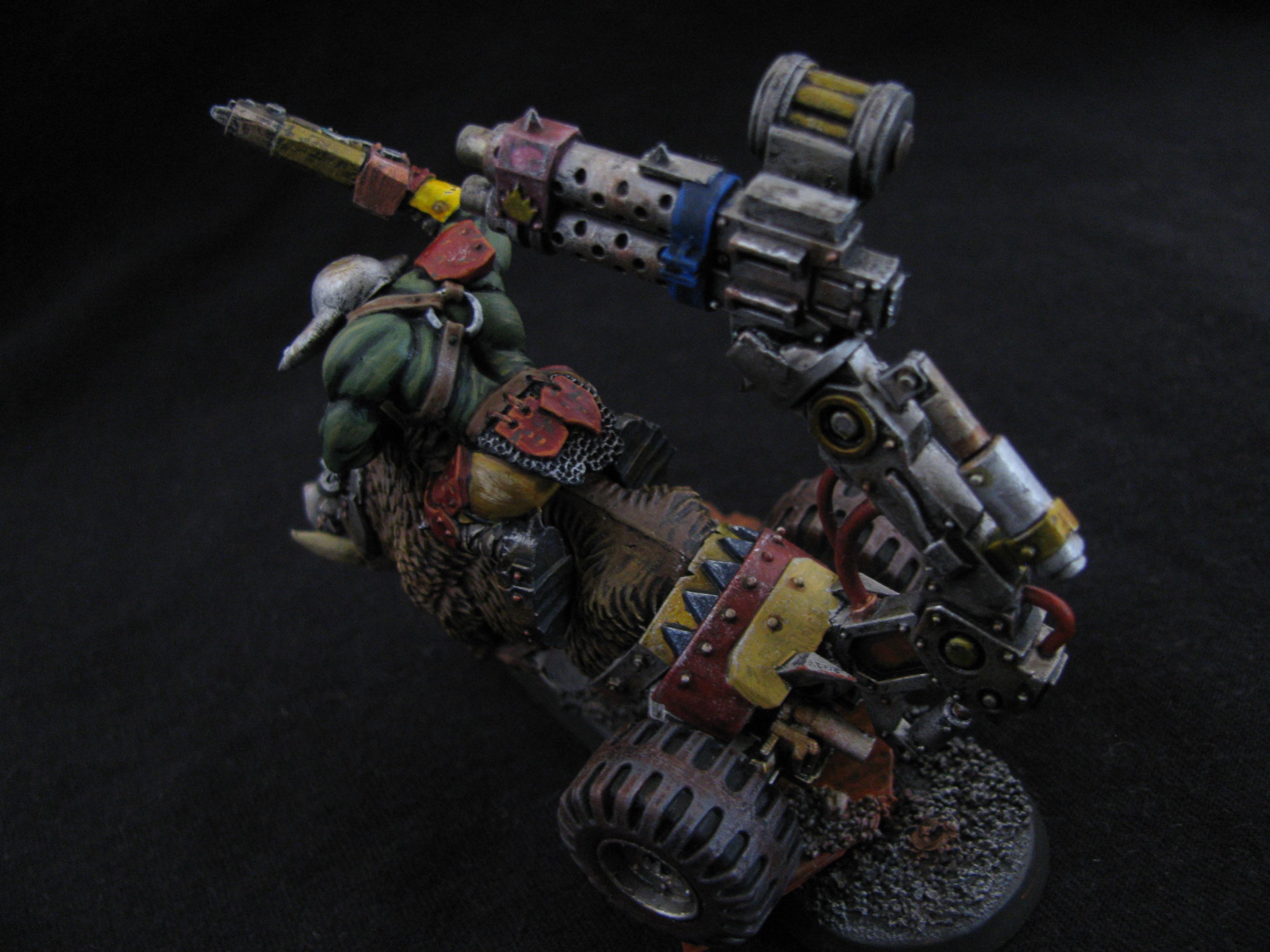 Bike, Conversion, Cyboar, Cyborks, Orks, Warhammer 40,000