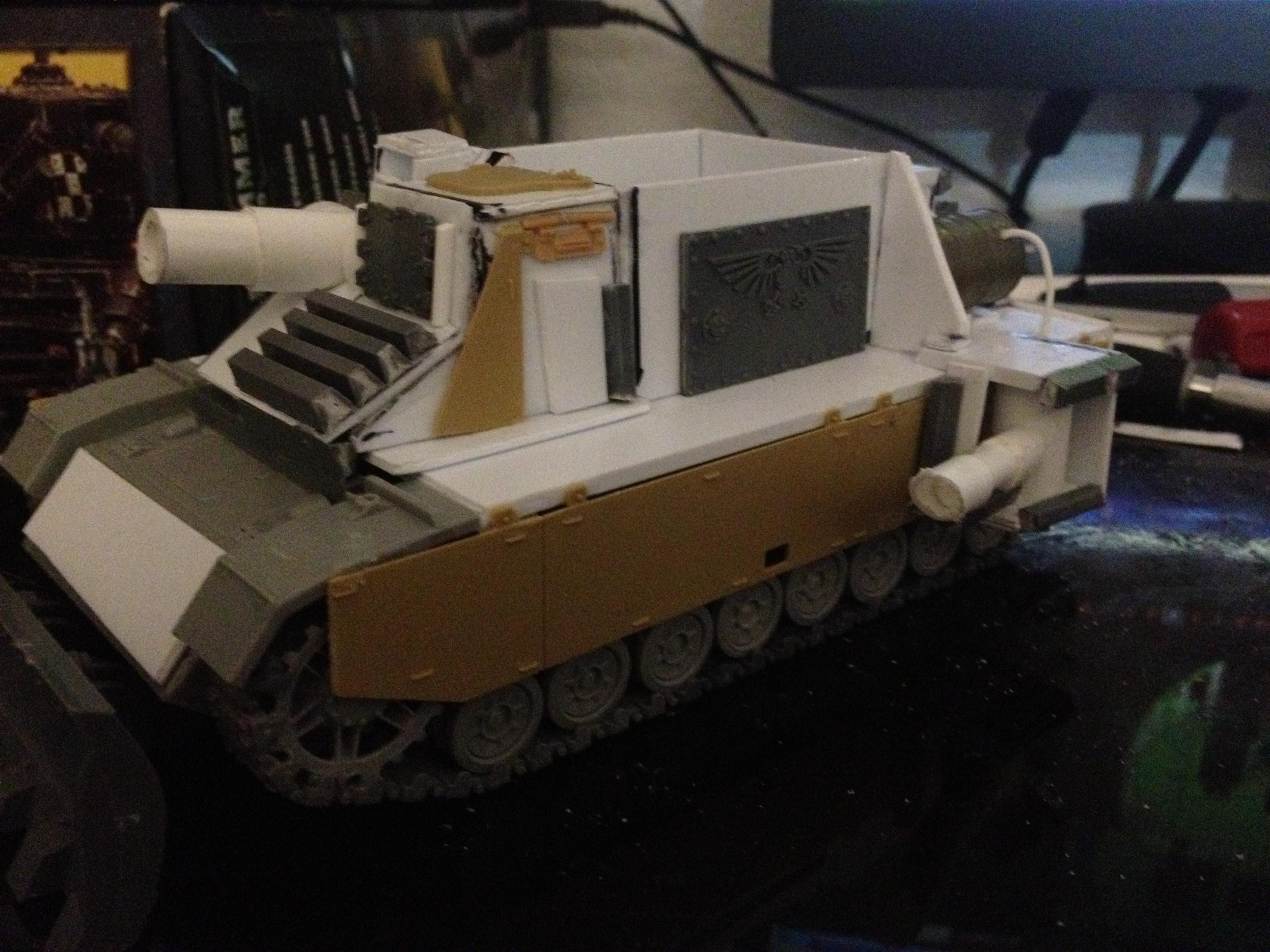 Malcador Defender WIP rear. Sponson,