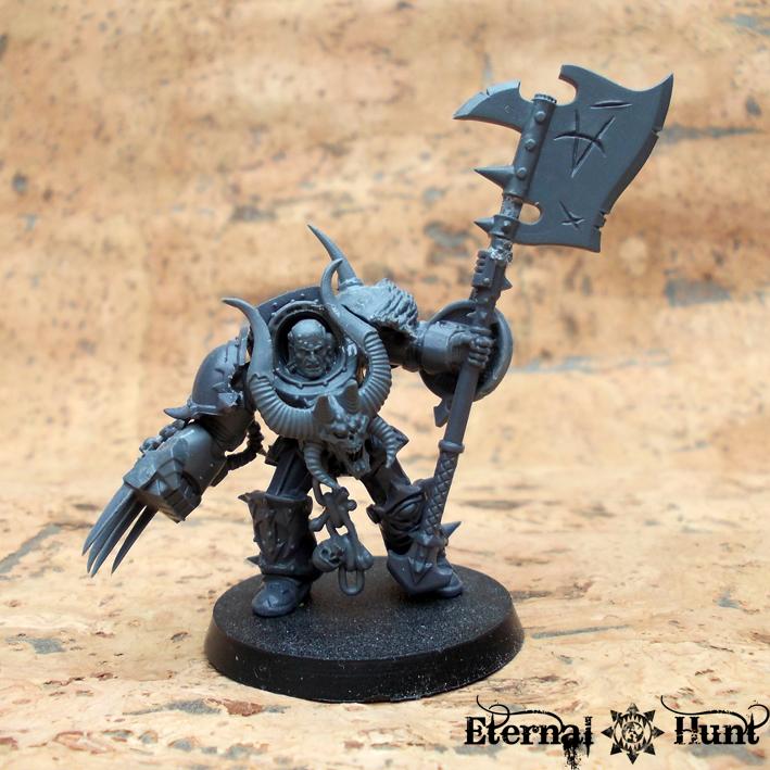 Axe, Chaos, Chaos Lord, Chaos Space Marines, Huntmaster, Khorne, Khorne's Eternal Hunt, Terminator Armor, Warhammer 40,000, Work In Progress, World Eaters