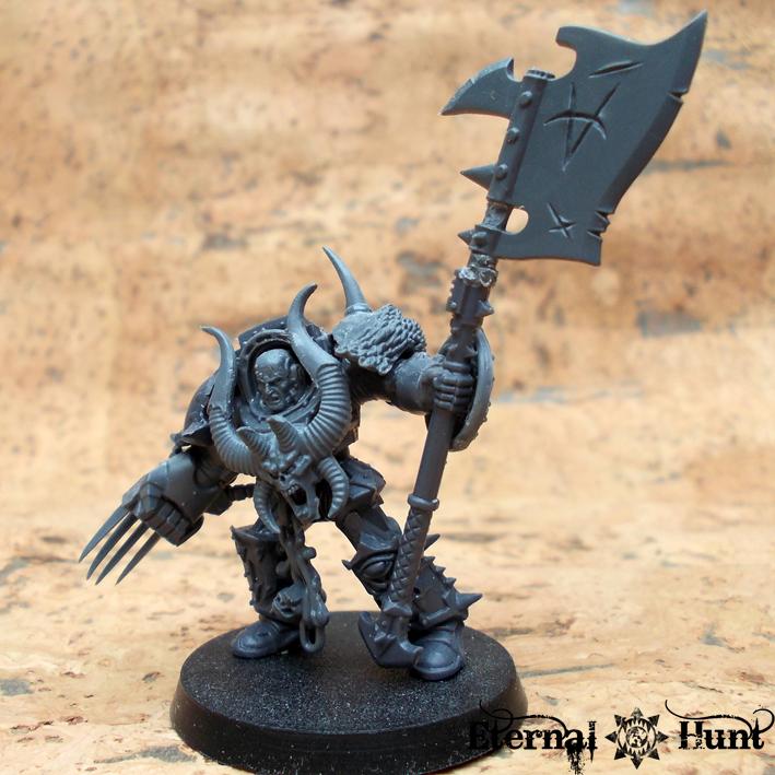Axe, Chaos, Chaos Lord, Chaos Space Marines, Huntmaster, Khorne, Khorne's Eternal Hunt, Terminator Armor, Warhammer 40,000, Work In Progress, World Eaters