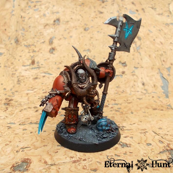 Axe, Chaos, Chaos Lord, Chaos Space Marines, Huntmaster, Khorne, Khorne's Eternal Hunt, Terminator Armor, Warhammer 40,000, World Eaters