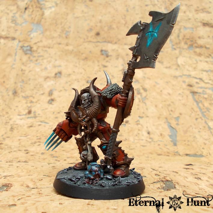 Axe, Chaos, Chaos Lord, Chaos Space Marines, Huntmaster, Khorne, Khorne's Eternal Hunt, Terminator Armor, Warhammer 40,000, World Eaters