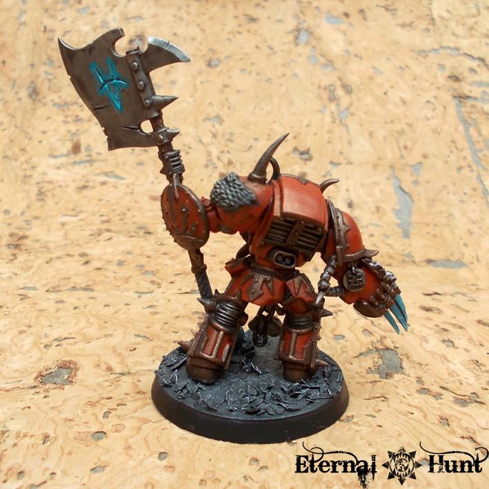 Axe, Chaos, Chaos Lord, Chaos Space Marines, Huntmaster, Khorne, Khorne's Eternal Hunt, Terminator Armor, Warhammer 40,000, World Eaters