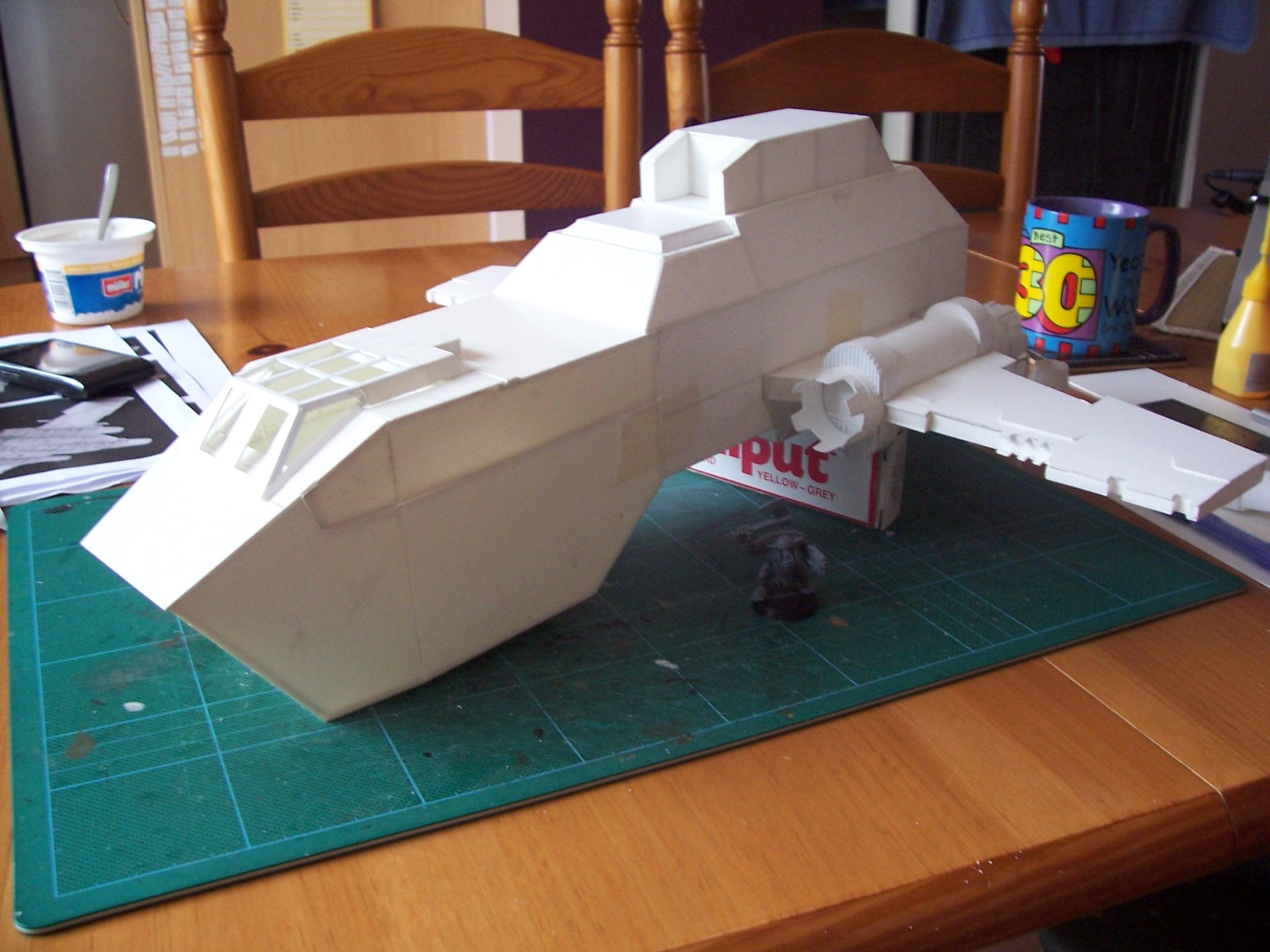 Gunship, Plasticard, Scratch Build, Thunderhawk, Work In Progress