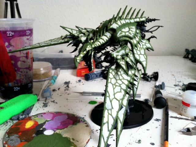 Chaos Space Marines, Helldrake, Nurgle, Work In Progress