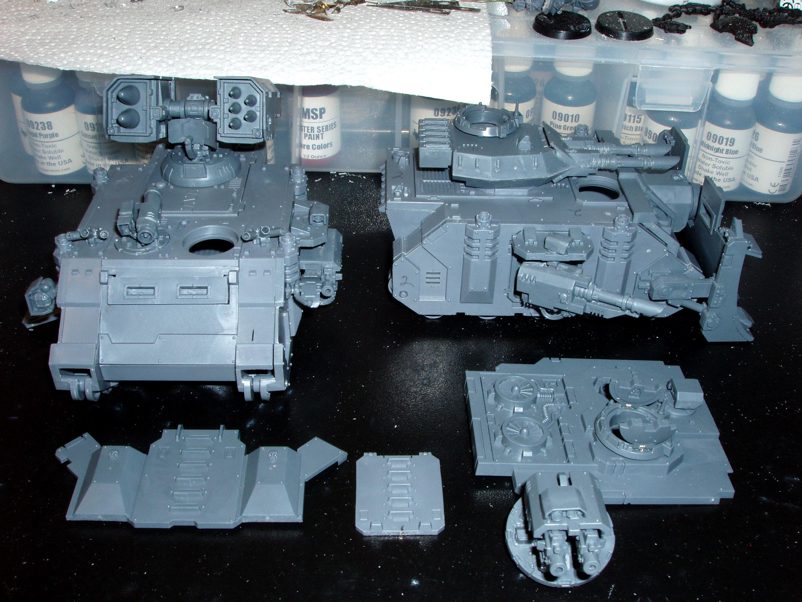 Predator, Razorback, Rhino, Vindicator, Whirlwind