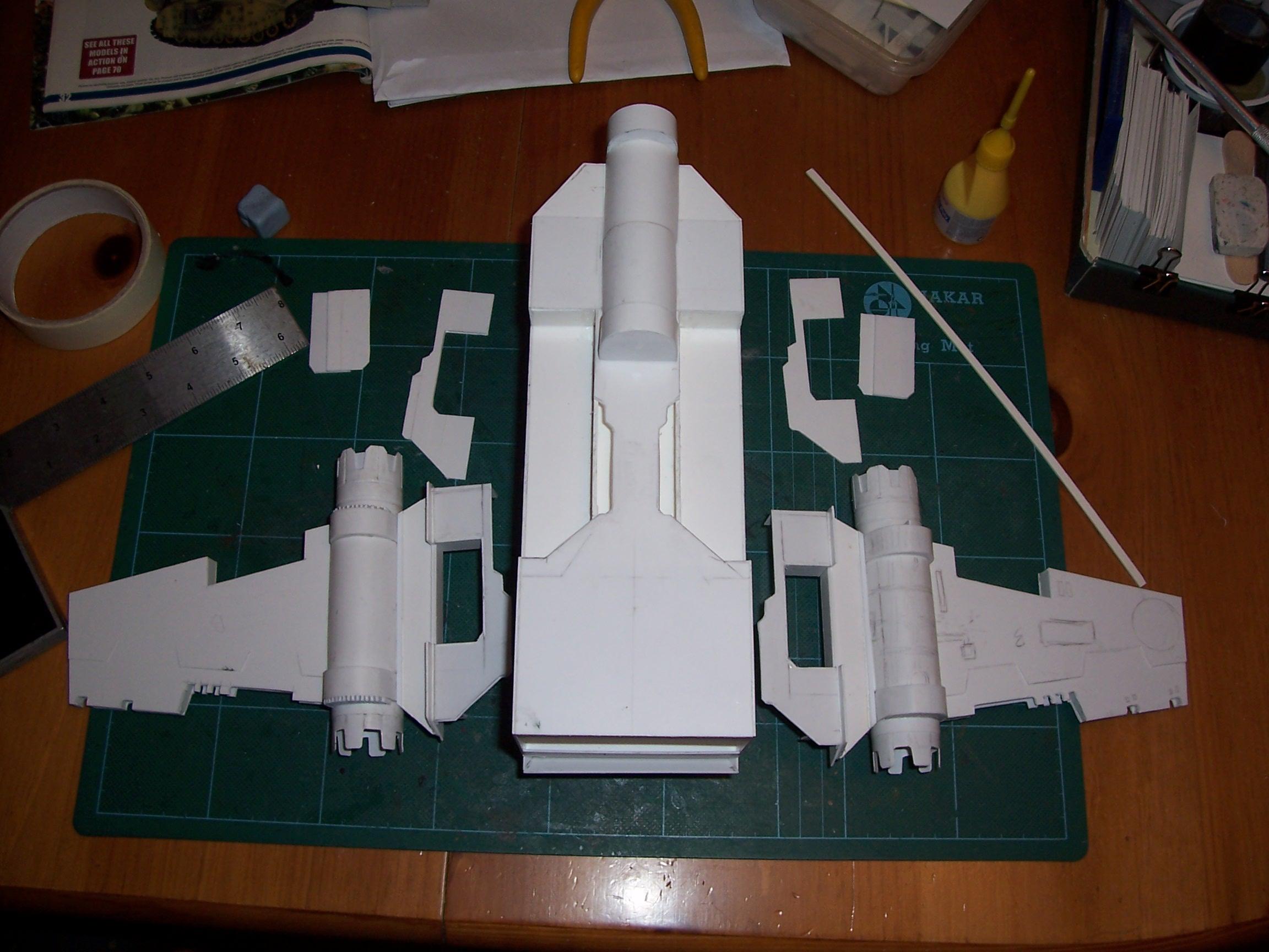 Gunship, Plasticard, Scratch Build, Thunderhawk, Work In Progress