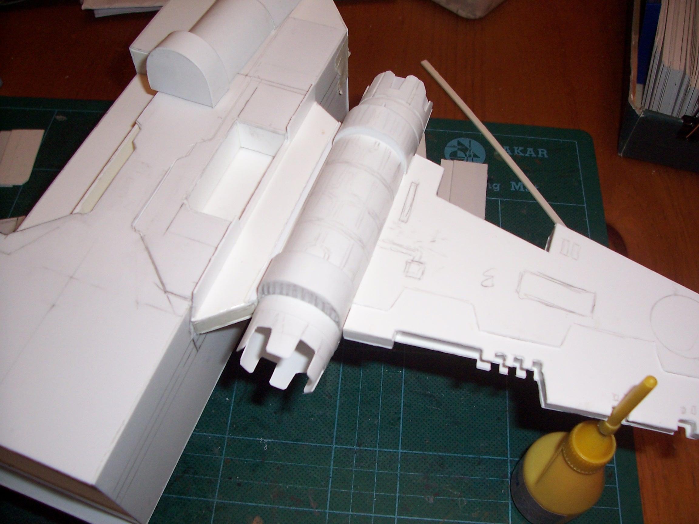 Gunship, Plasticard, Scratch Build, Thunderhawk, Work In Progress