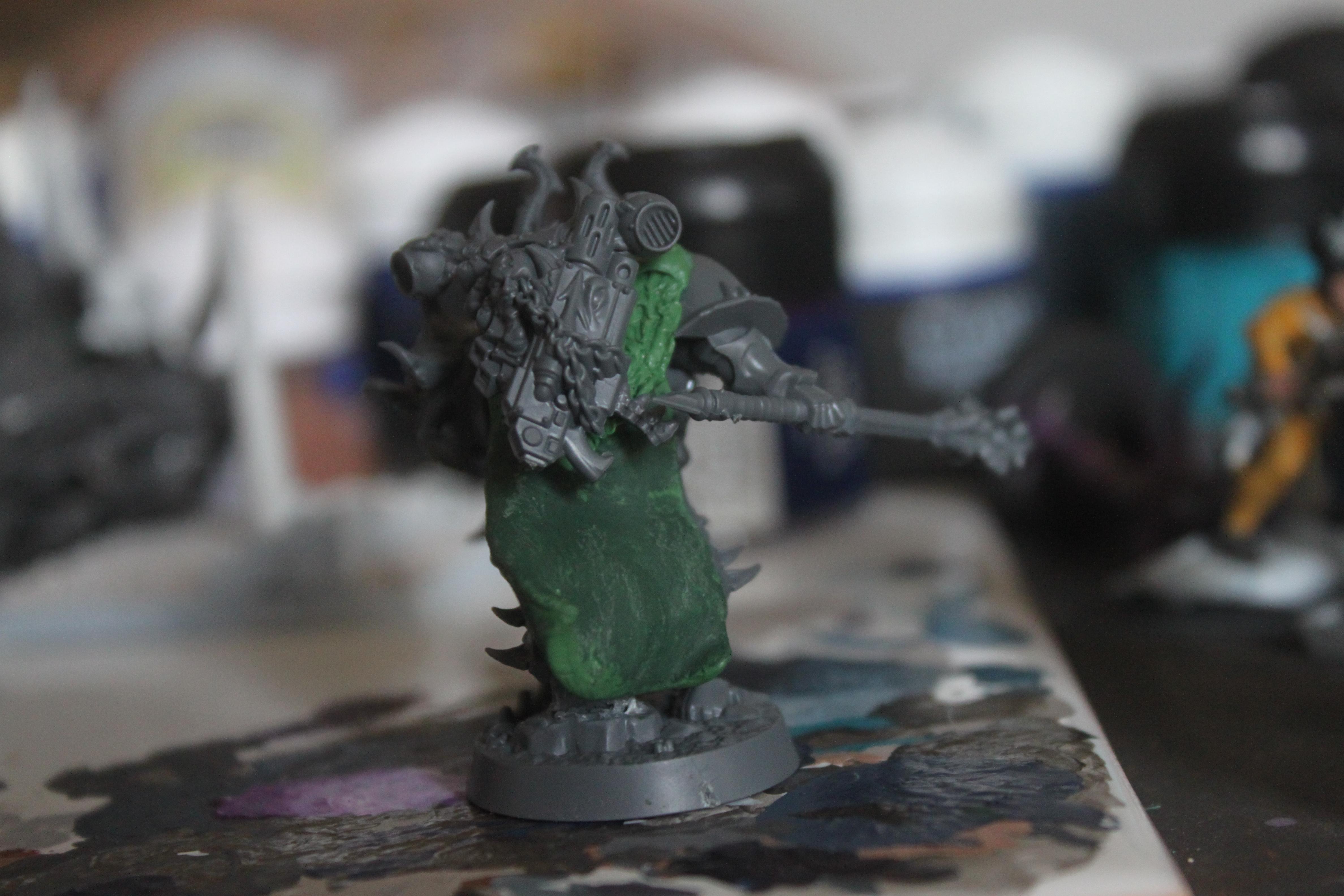 Aspiring Champion, Black Mace, Chaos, Chaos Lord, Chaos Space Marines, Conversion, Crystals, Greenstuff, Lord, Non-Metallic Metal, Sculpting, Space Marines, Touch Of Chaos, Urban Base, Warhammer 40,000