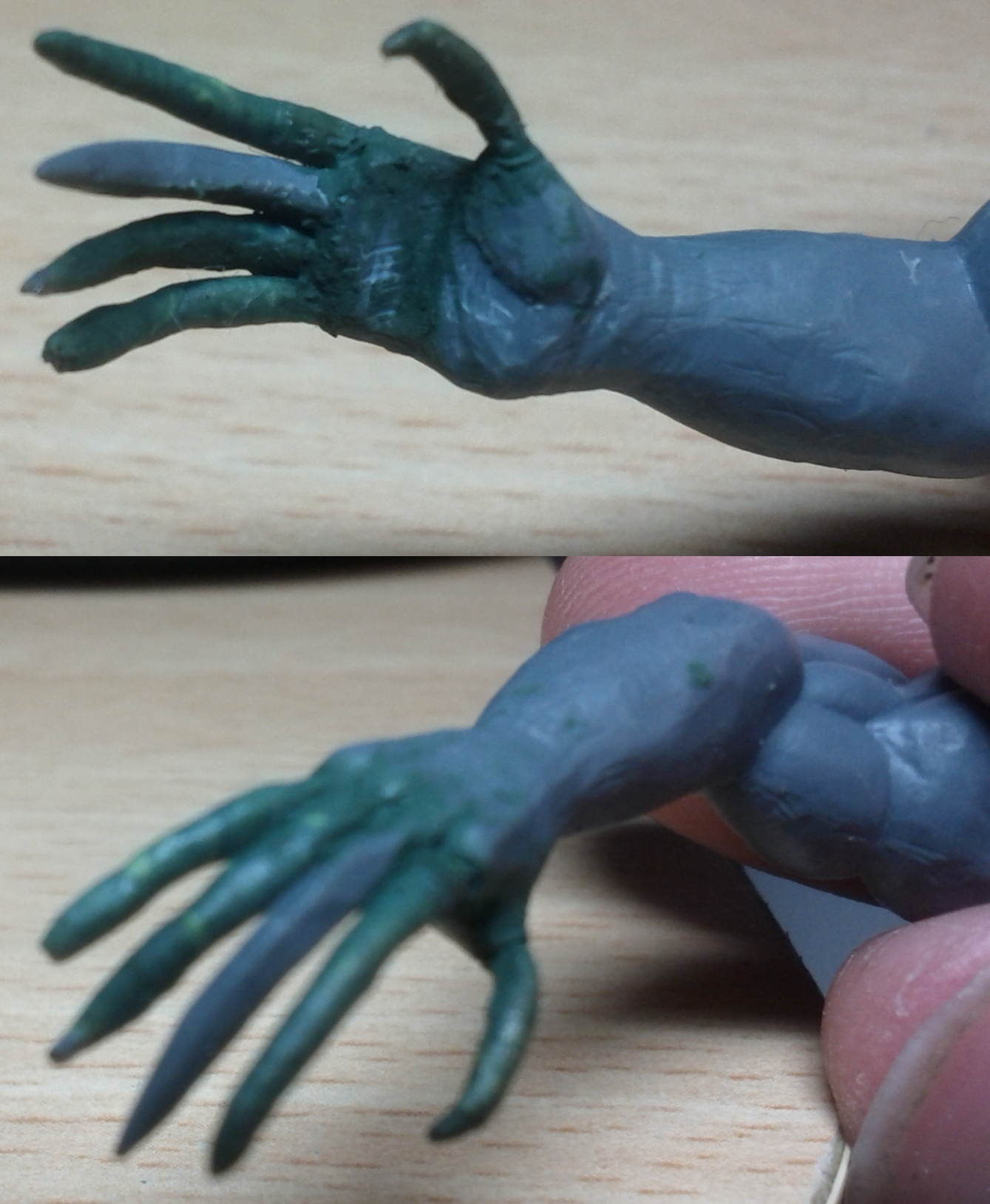 Deathclaw left fingers WIP