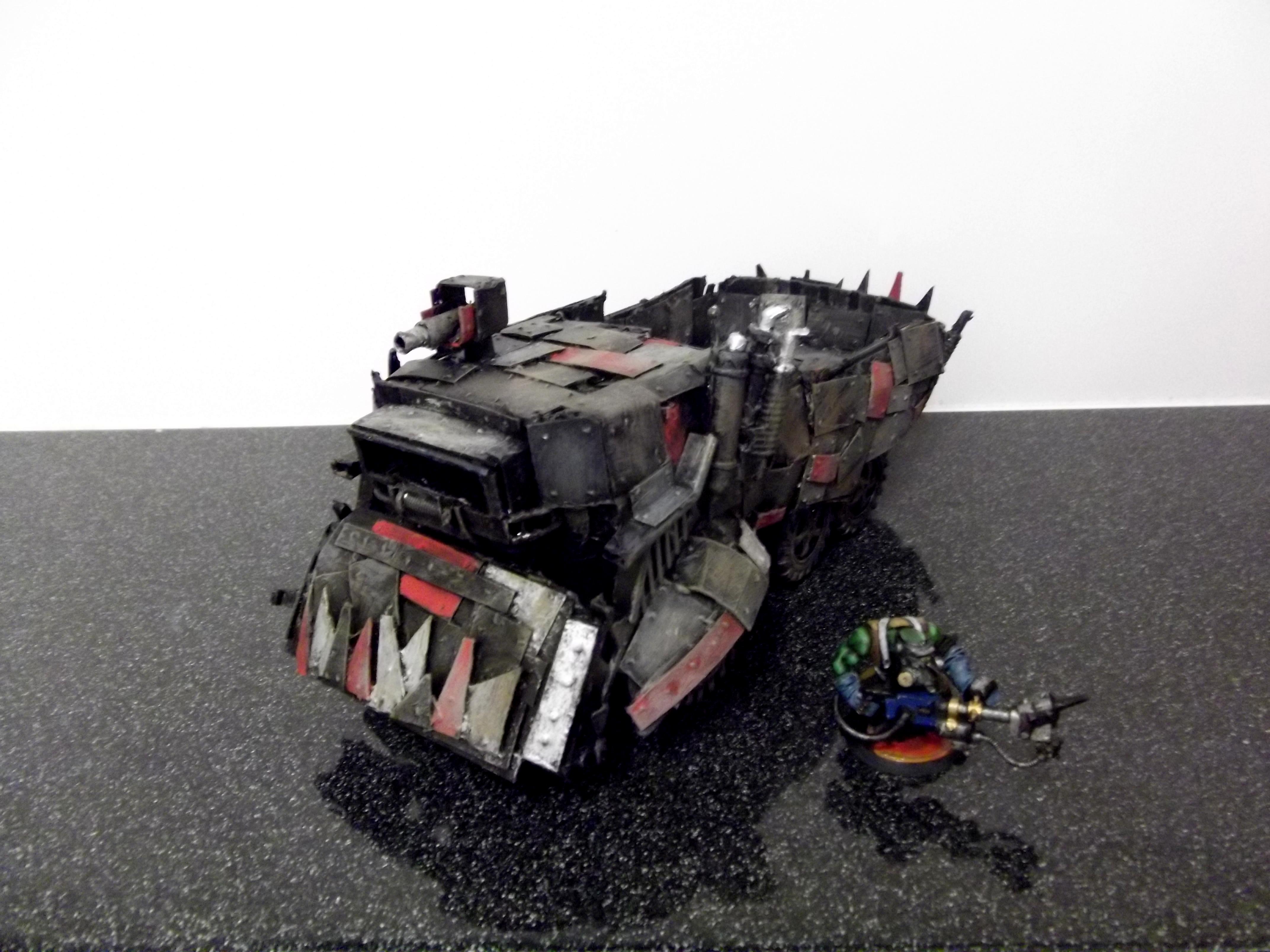 Battlewagon, Big Shoota, Conversion, Deffrolla, Orks, Scratch Build, Trukk, Wagon