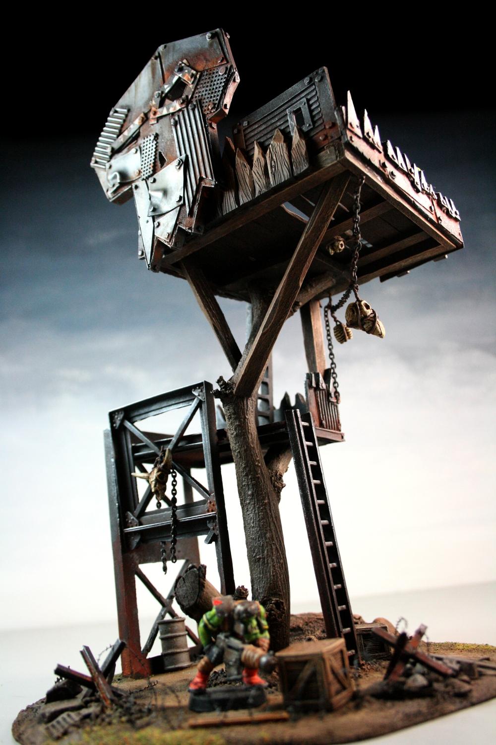 Orky Waagh Watchtower With Trophies