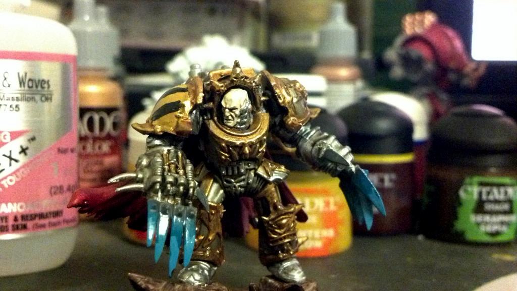Chaos, Chaos Lord, Hazard Stripes, Iron Warriors, Lord, Terminator Armor, Warhammer 40,000