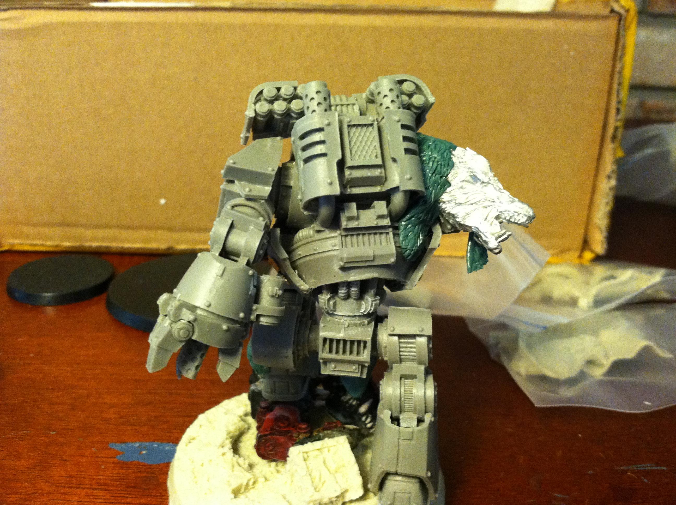 Space Wolf contemptor pattern dreadnought WIP