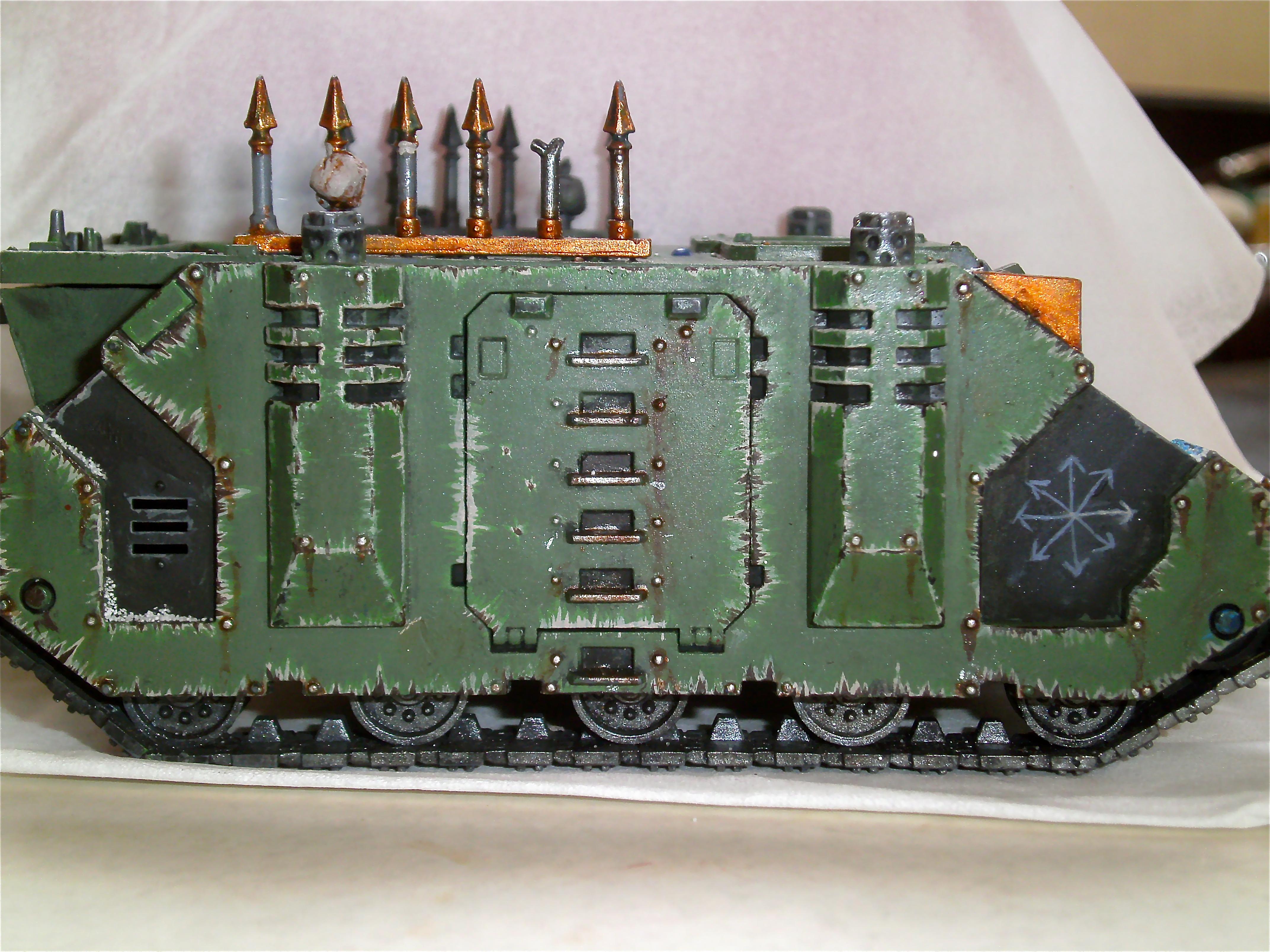 Chaos, Freehand, Green, Rhino, Scratched, Unfinished, Weathered