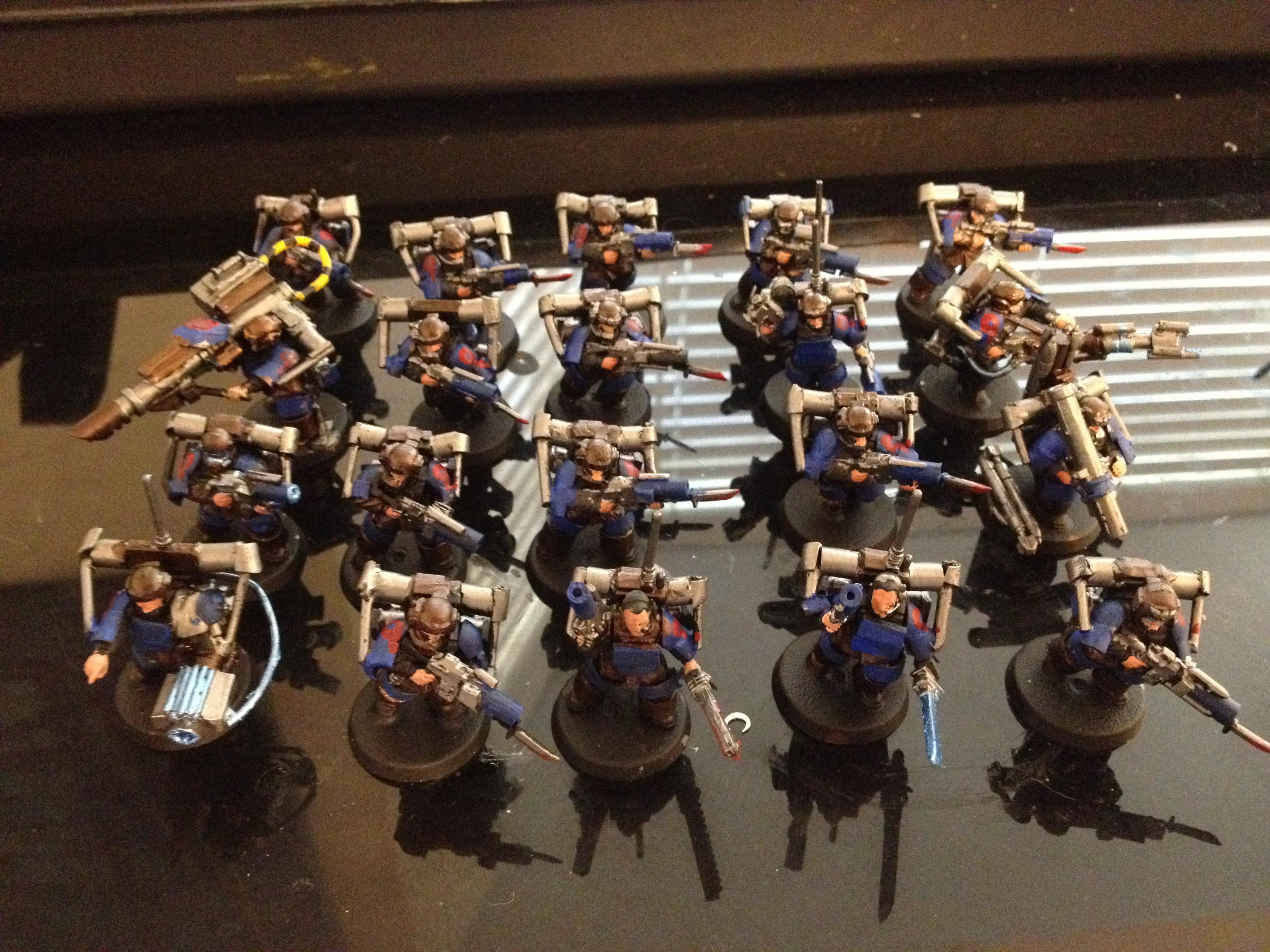 Allies, Conversion, Exo Suit, Imperial Guard, Space Marines
