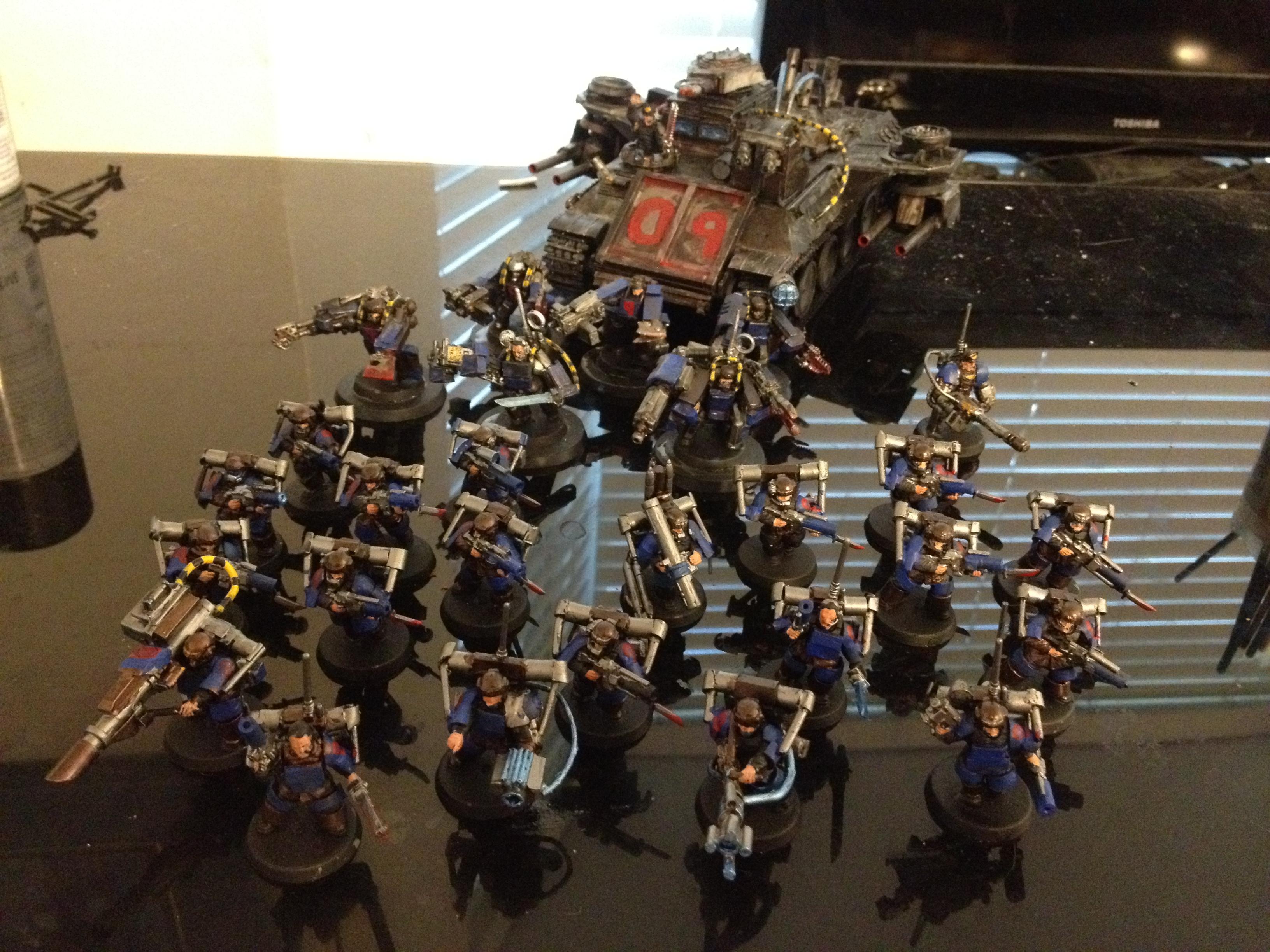 Allies, Conversion, Exo Suit, Imperial Guard, Space Marines