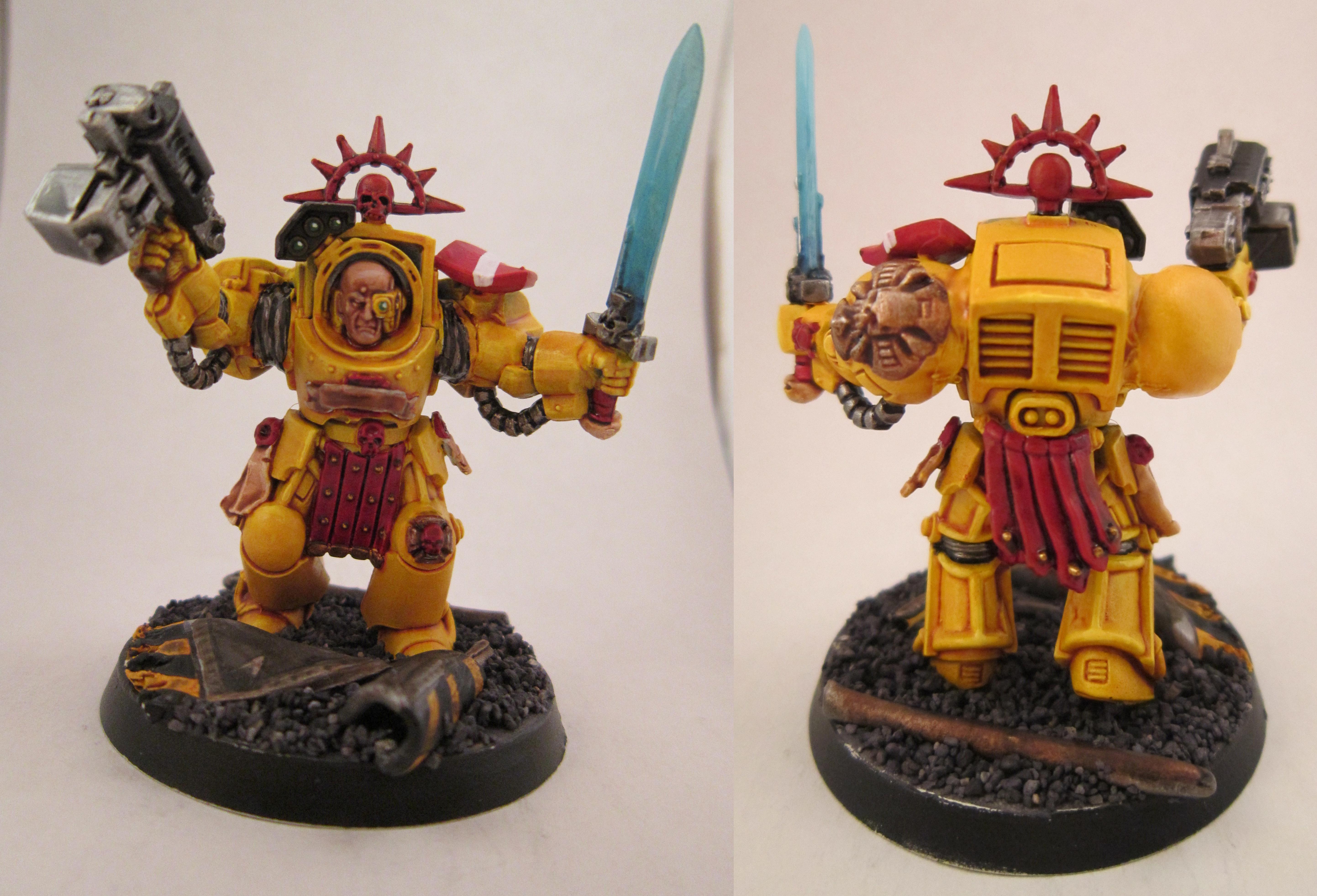 Sergeant, Space Marines, Terminator Armor, Yellow