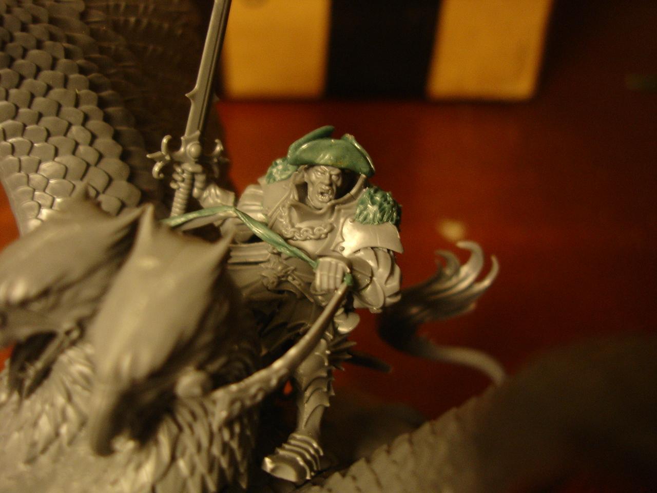Luthor Harkon the Commodore - zombie pirate lord on dragon