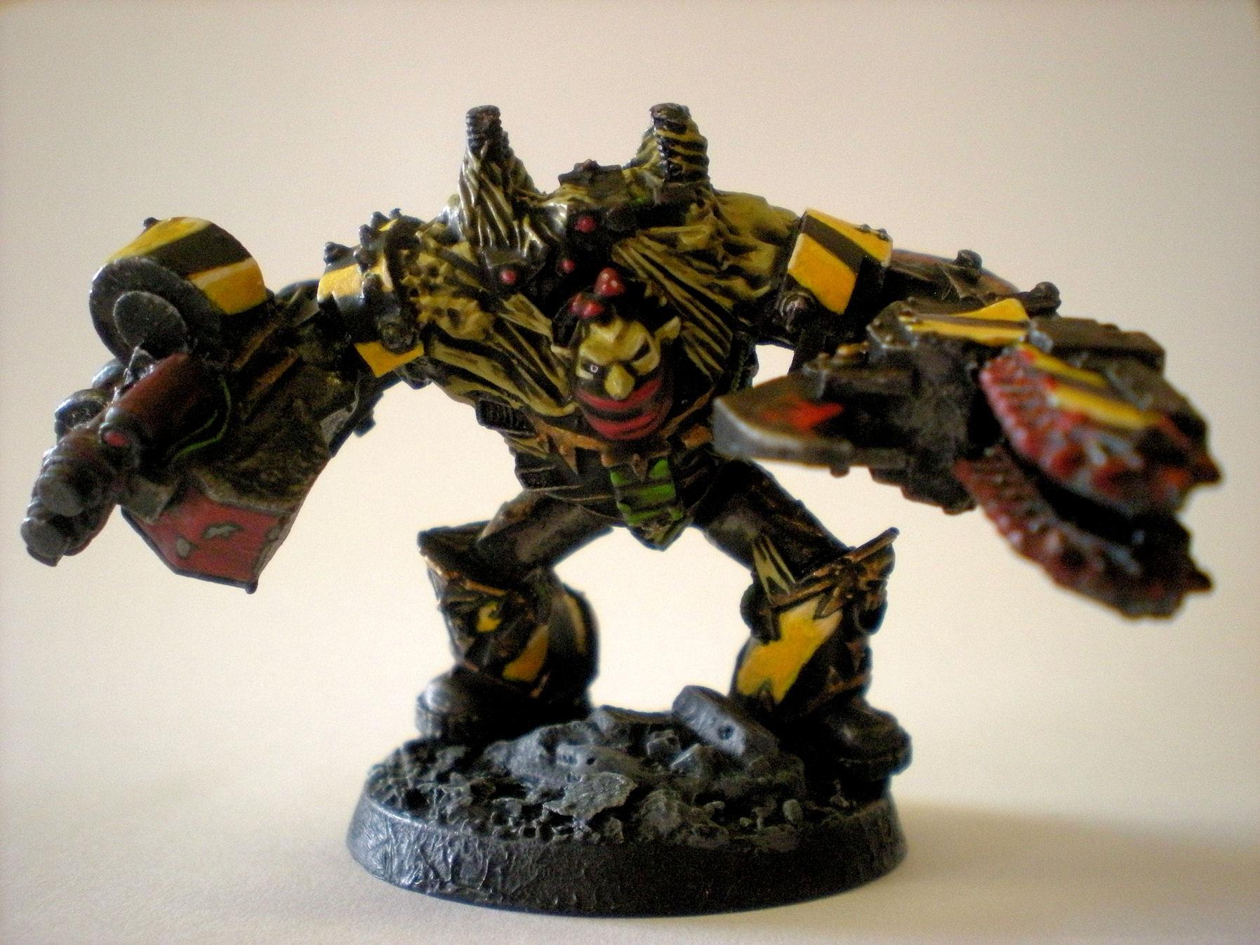 Chaos, Chevrons, Goblins, Grots, Hazard Stripes, Iron Warriors, Metal, Orks, Warboss