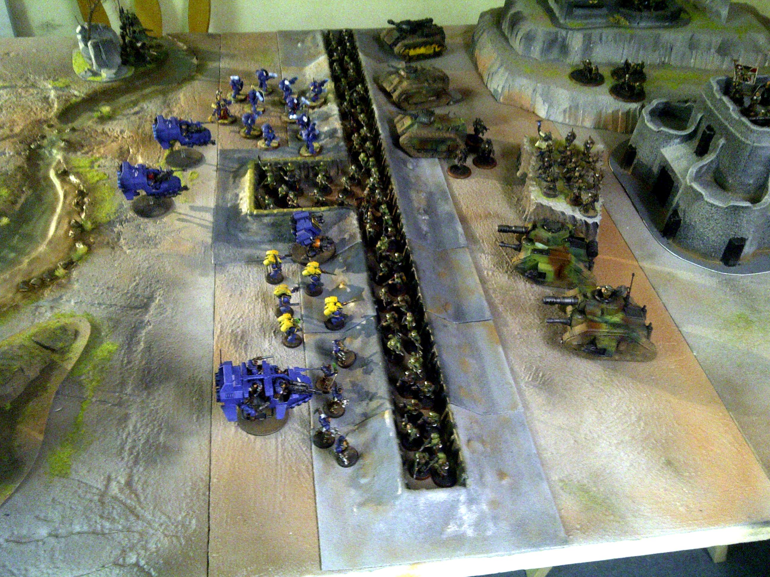 Imperial Guard, Space Marines, Trench Warfare