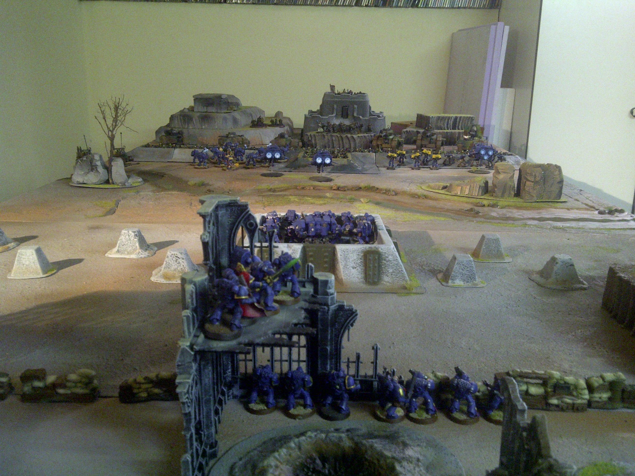 Imperial Guard, River, Space Marines, Trench Warfare