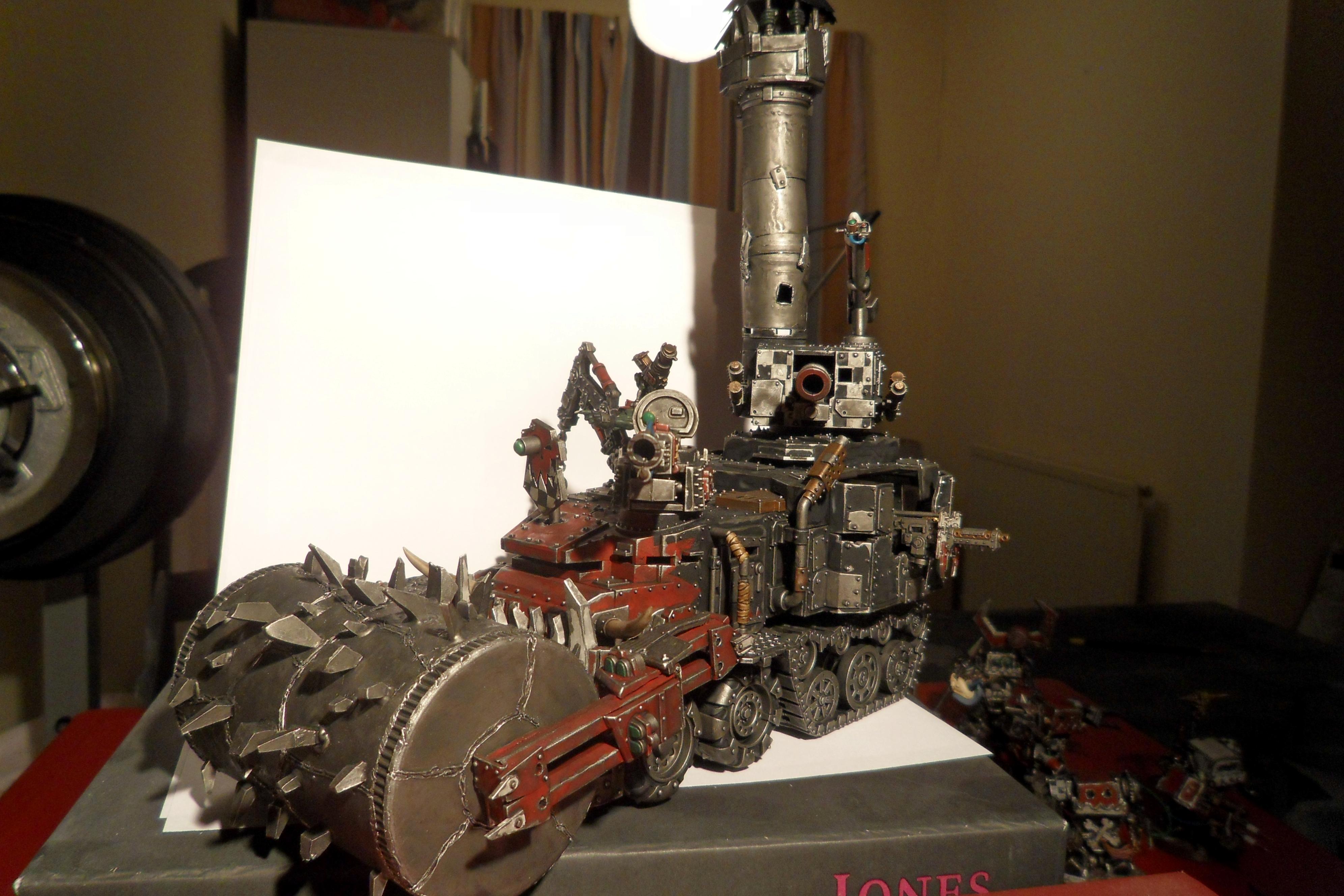 Battlewagon, Conversion, Mega Nobz, Orks, Warhammer 40,000, Weirdboy