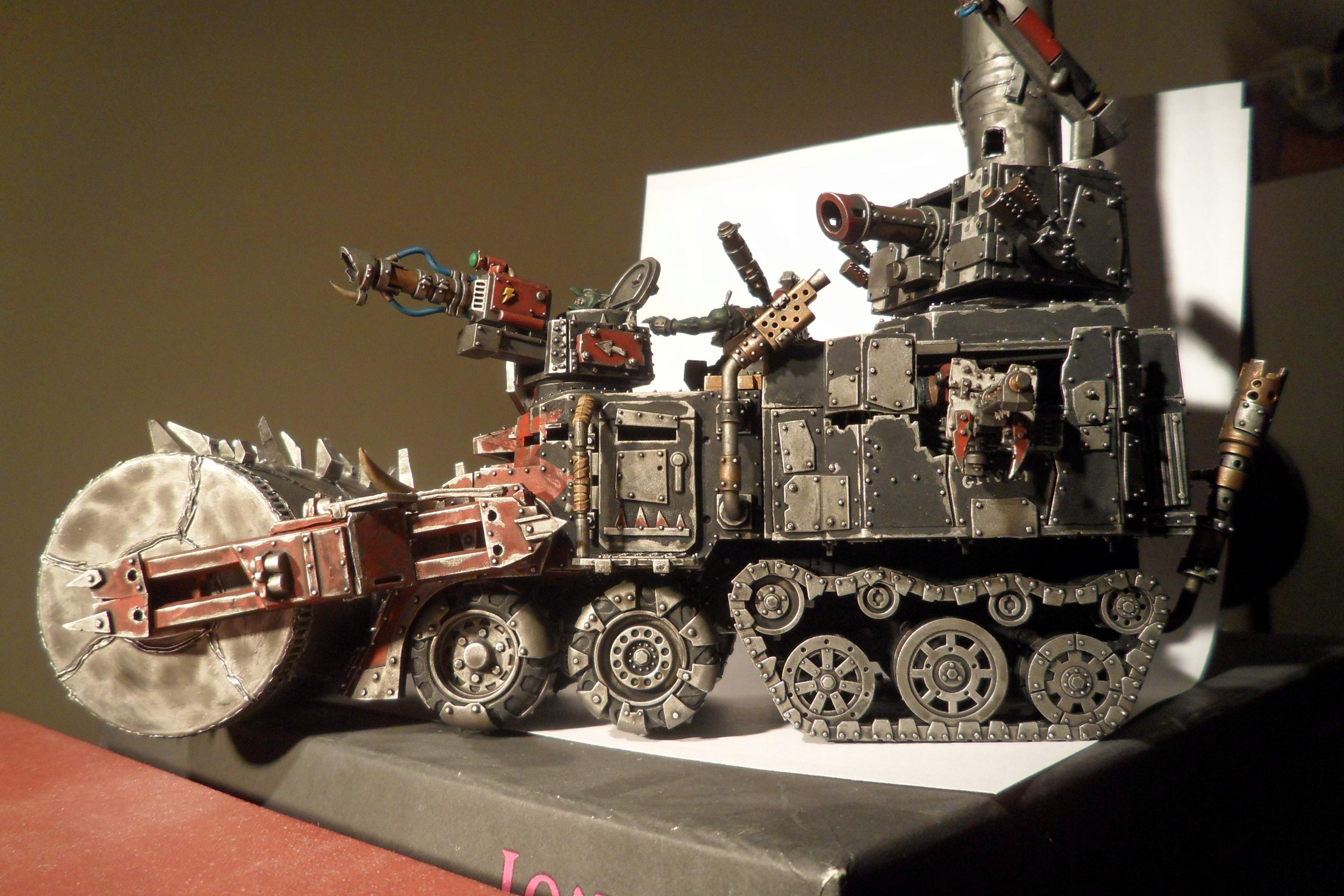 Battlewagon, Conversion, Mega Nobz, Orks, Warhammer 40,000, Weirdboy