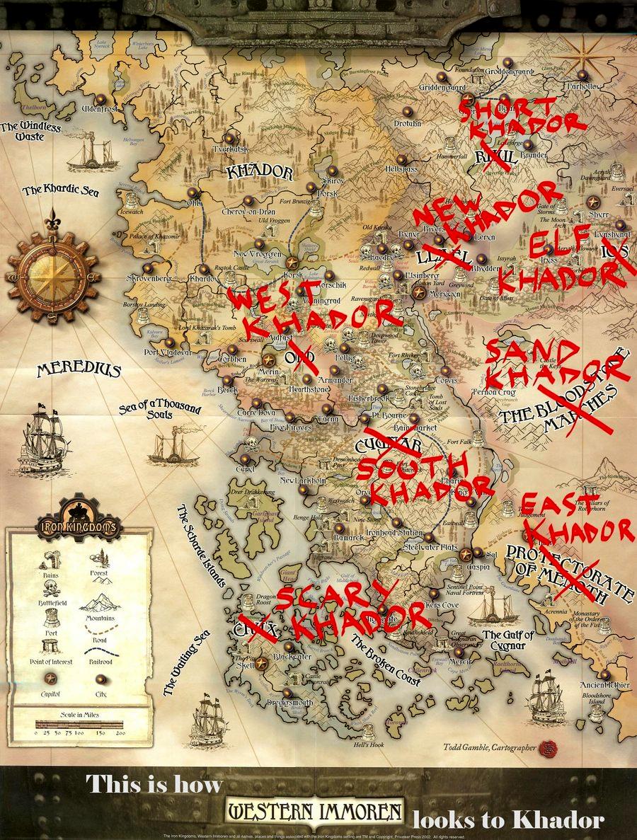 Khador, Map, Warmachine