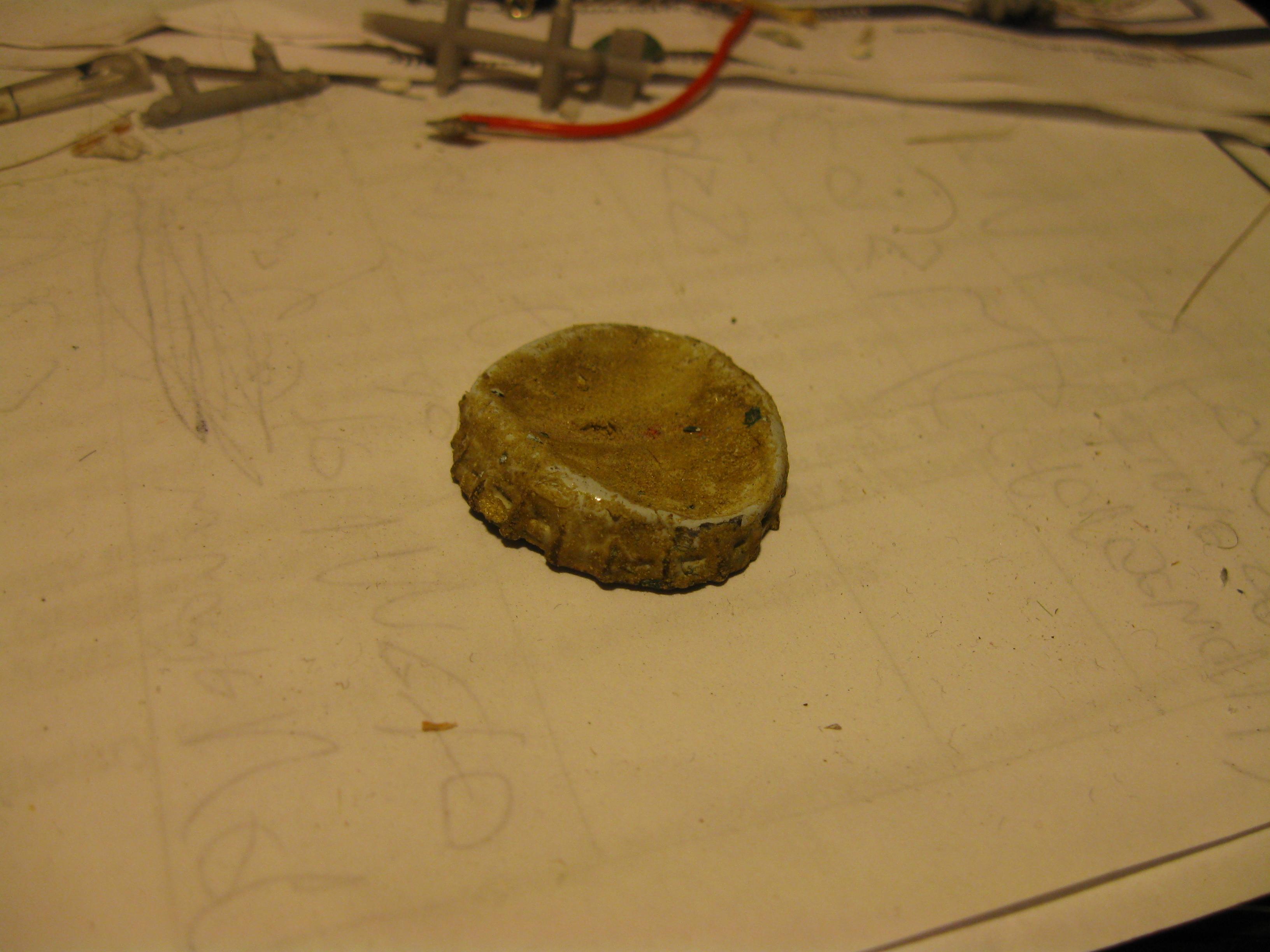 Amazing what one can do with a bottle cap and a ball peen hammer..