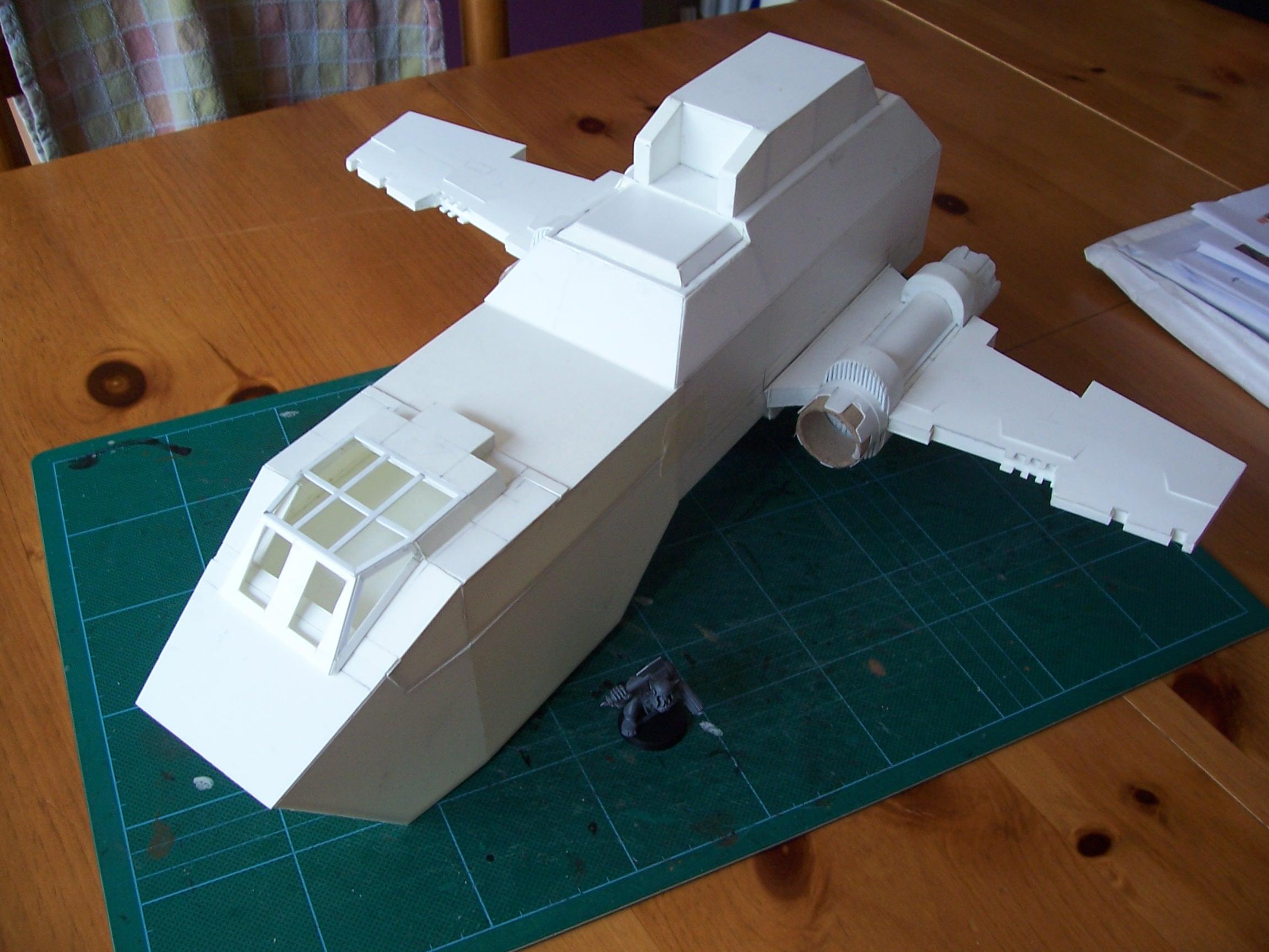 Gunship, Plasticard, Scratch Build, Thunderhawk, Work In Progress