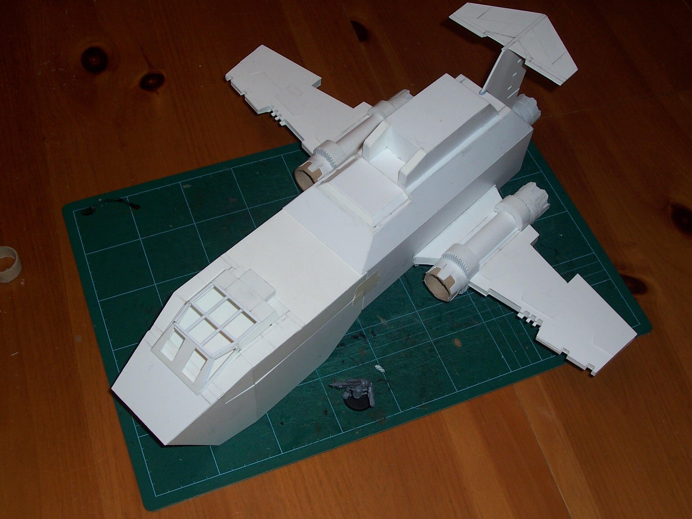 Gunship, Plasticard, Scratch Build, Thunderhawk, Work In Progress