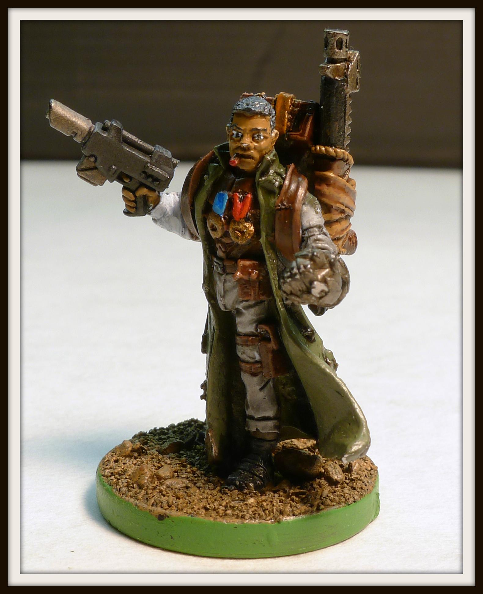 Commander, Corporation, Games Workshop, General, Imperial Guard, Laspistol, Power Fist